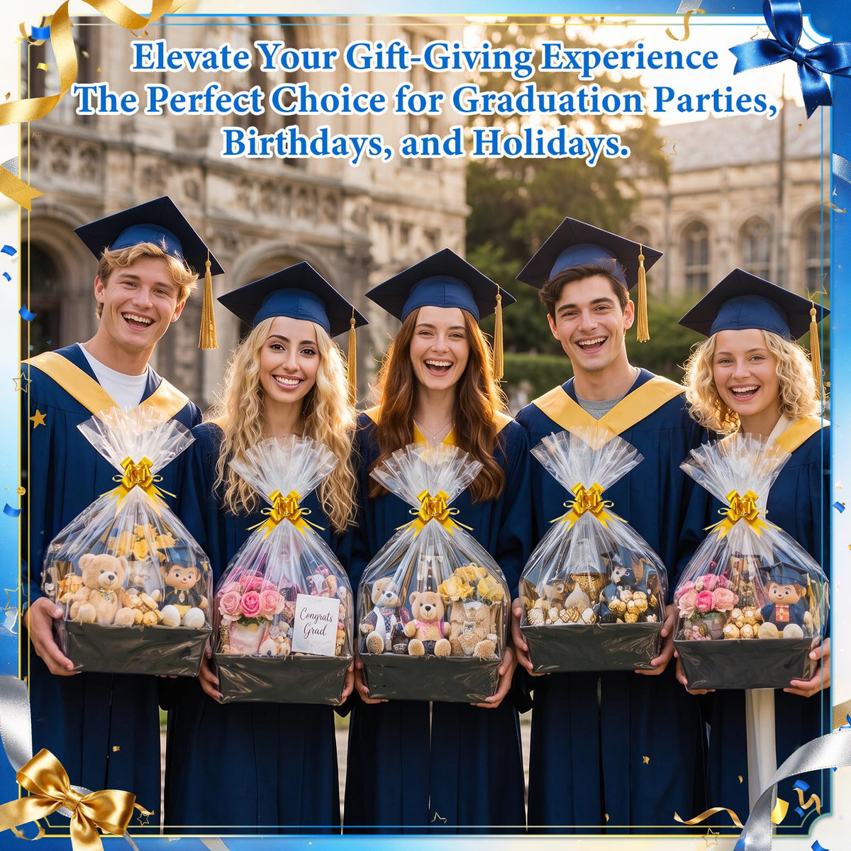 EVELOMO 10 Pack Empty Gift Baskets to Fill - EVELOMO Official Imagery - 6