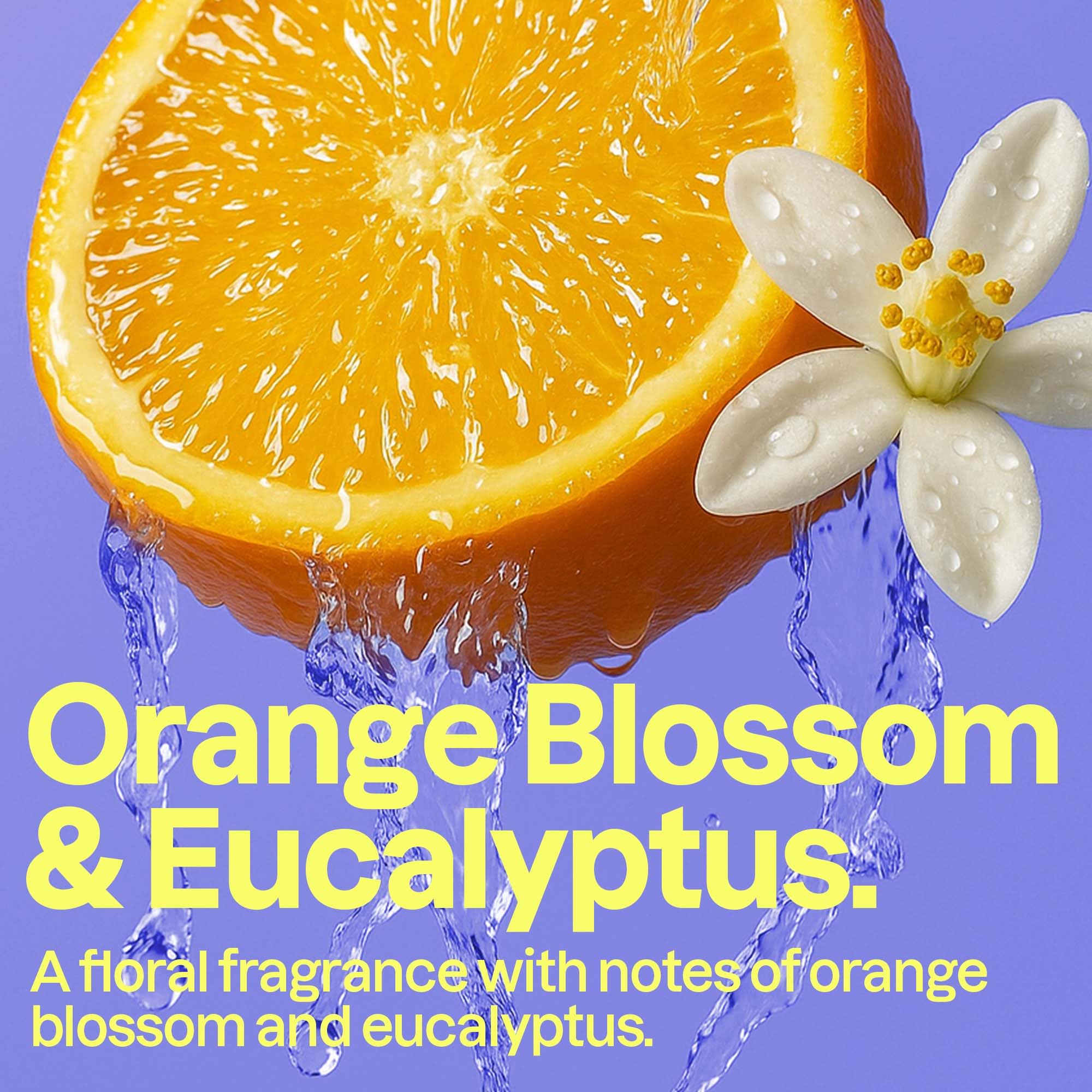 ATTITUDE bulk refill for foaming hand soap dispenser, plant and mineral based, orange blossom and eucalyptus scent, 67.62 fl oz