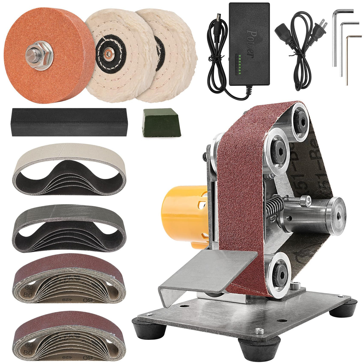 Sbestily Mini Electric Belt Sander, Jewelry Making Tool & Knife Sharpener – product photo (Belt Sanders)