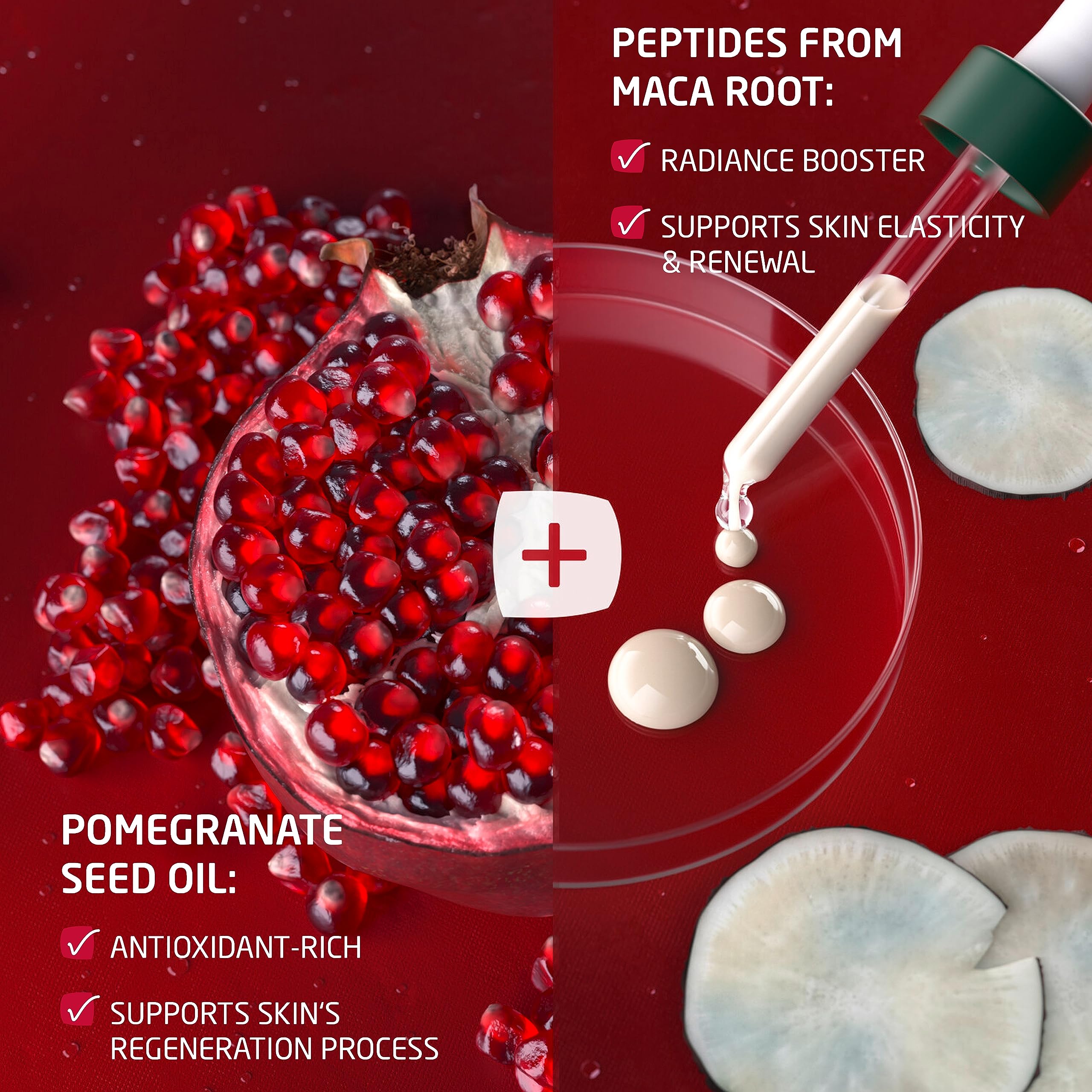 Weleda Plumping Eye and Lip Cream with maca peptides and pomegranate, moisturizing skin around eyes and lips.