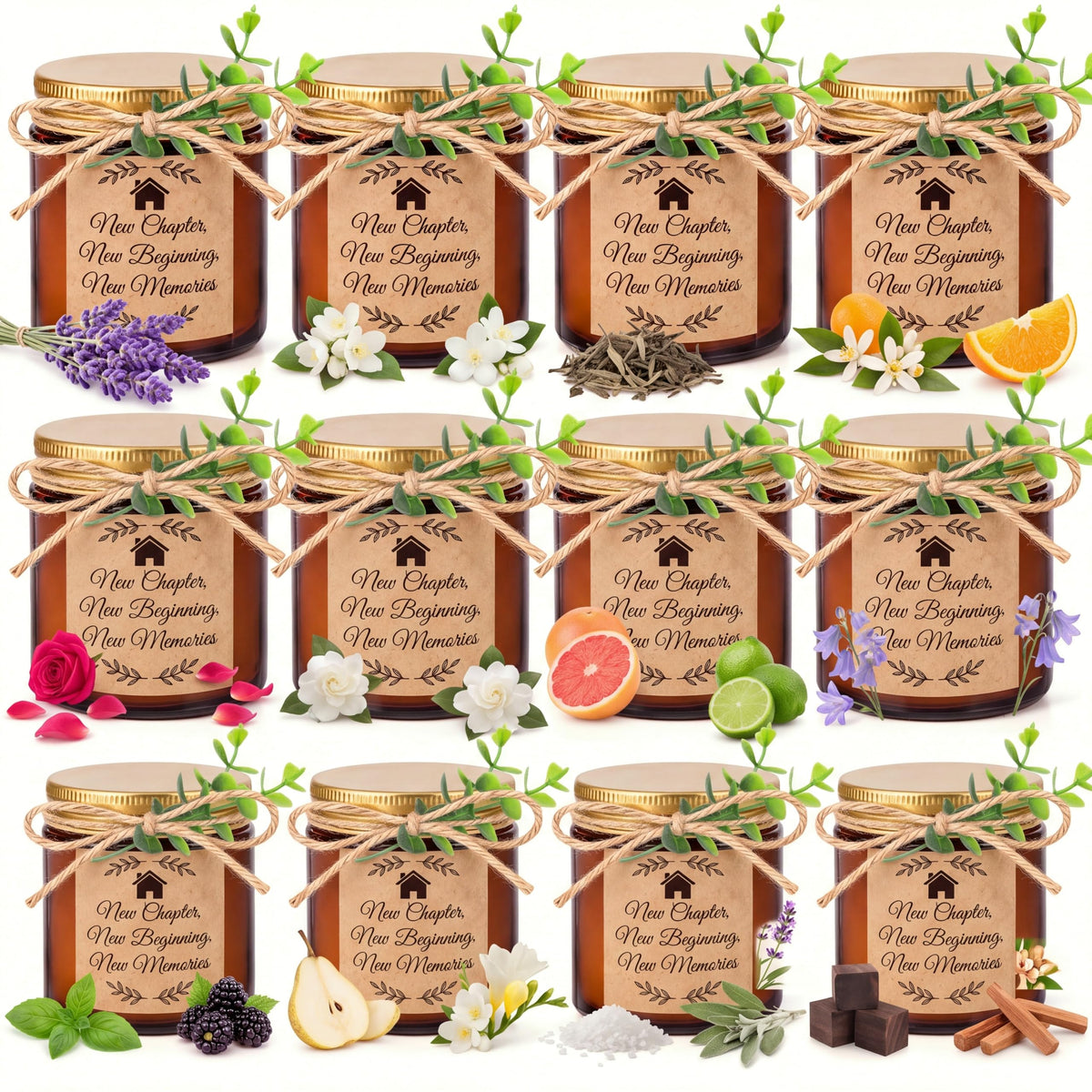 12 Pieces Scented Candle Gifts Set - RimCereal Official Imagery - 2
