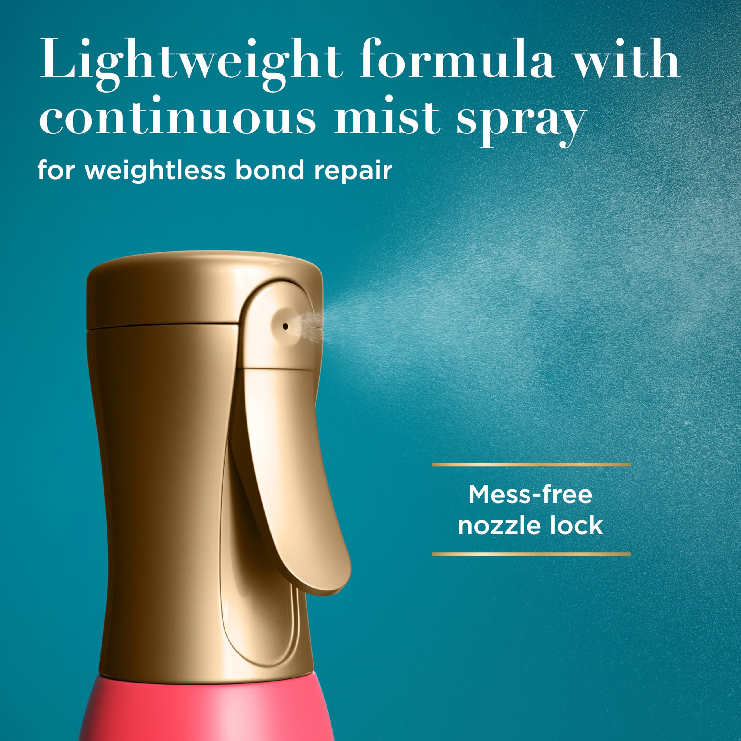 OGX Bond Protein Heat Protect Spray for hair, 6.5 fl oz, showcasing the spray bottle with nozzle and product label.