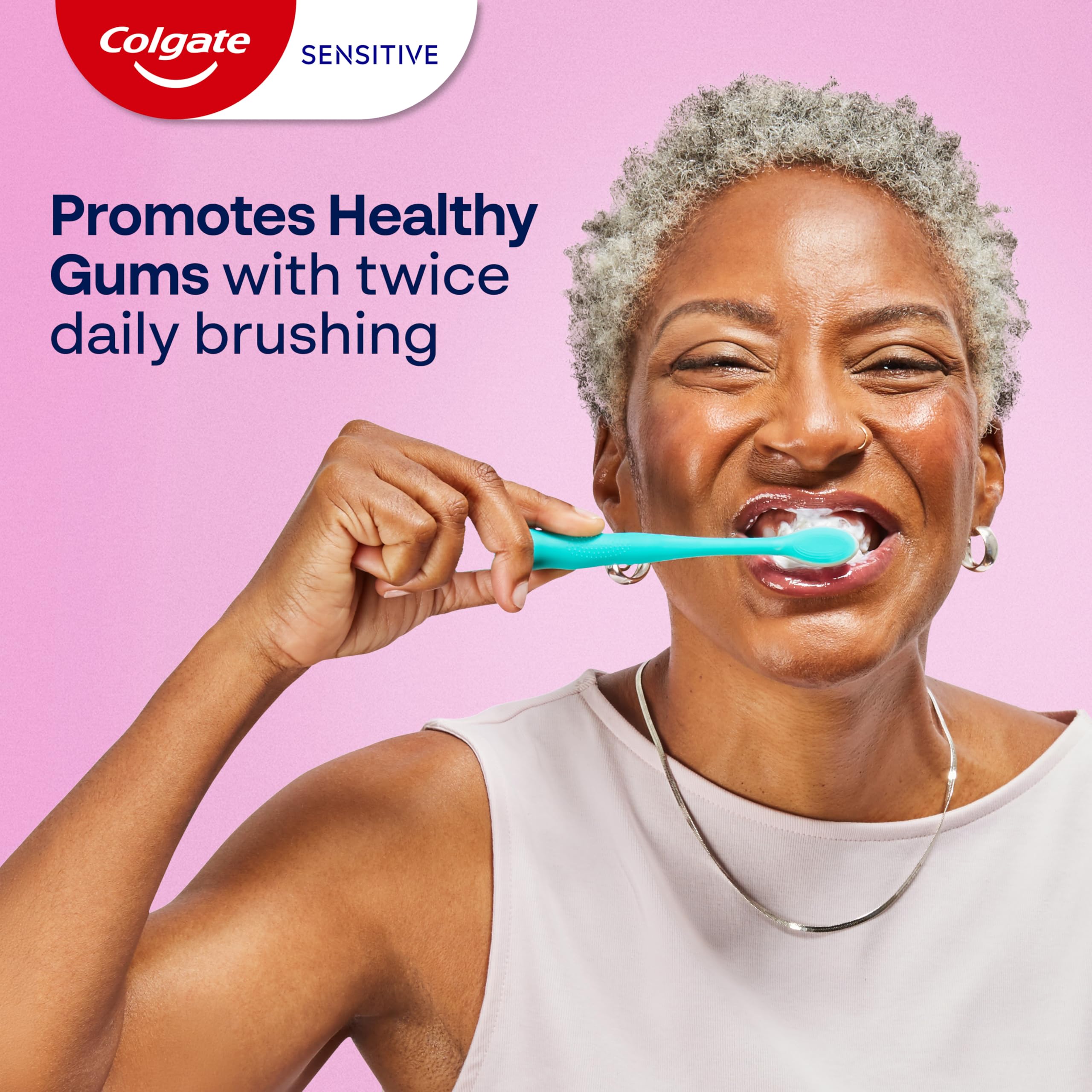 Colgate Whitening Sensitive Toothpaste Gel, Clean Spearmint, 3 Pack, 6 oz