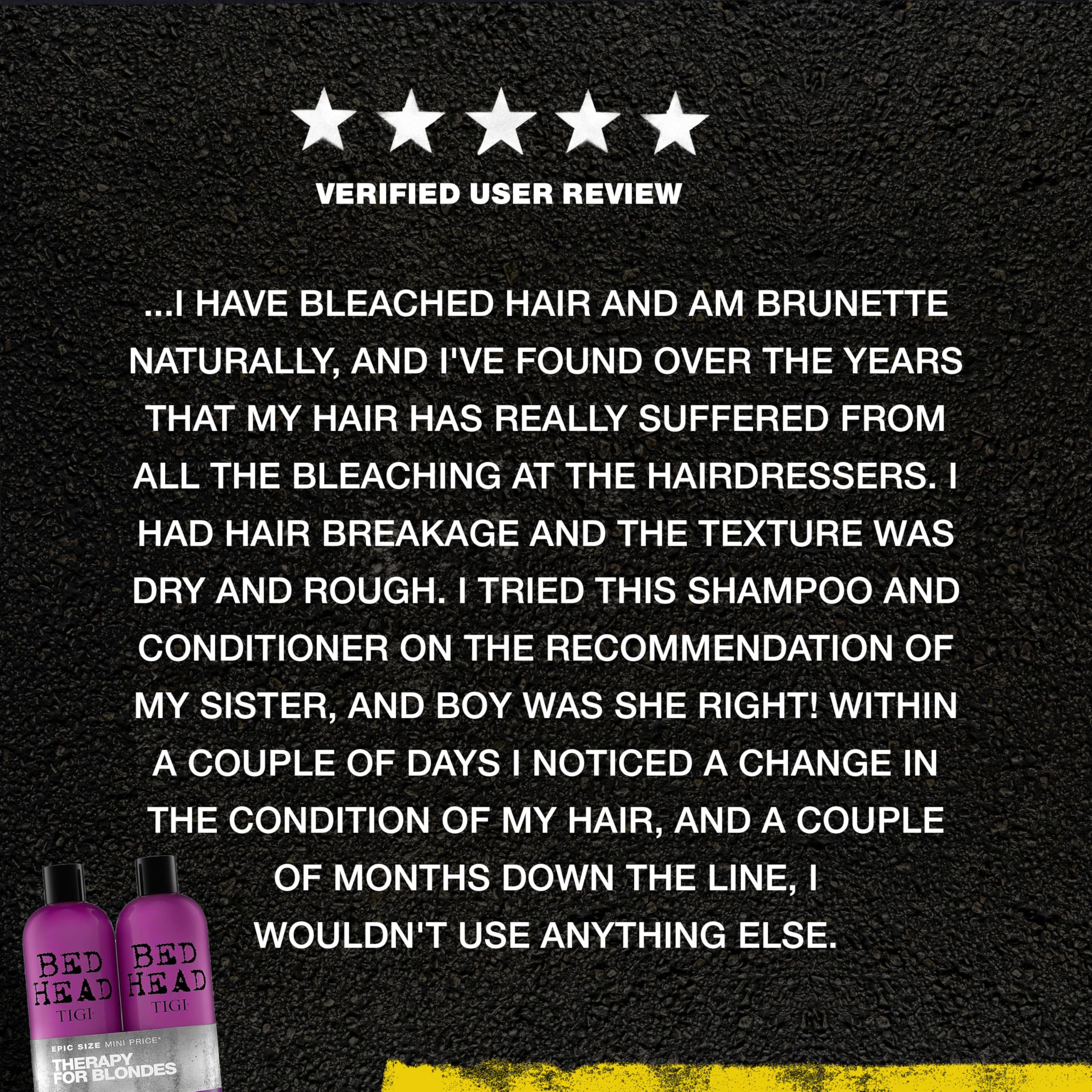 Bed Head by TIGI Dumb Blonde Restoring Shampoo and Conditioner Duo for Damaged Blonde Hair, 25.36 fl oz