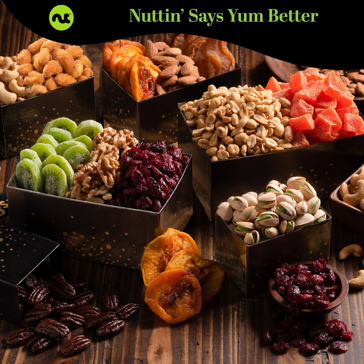 NUT CRAVINGS Diwali Dried Fruit Mixed Nuts Gift Tower - Nut Cravings Official Imagery - 5