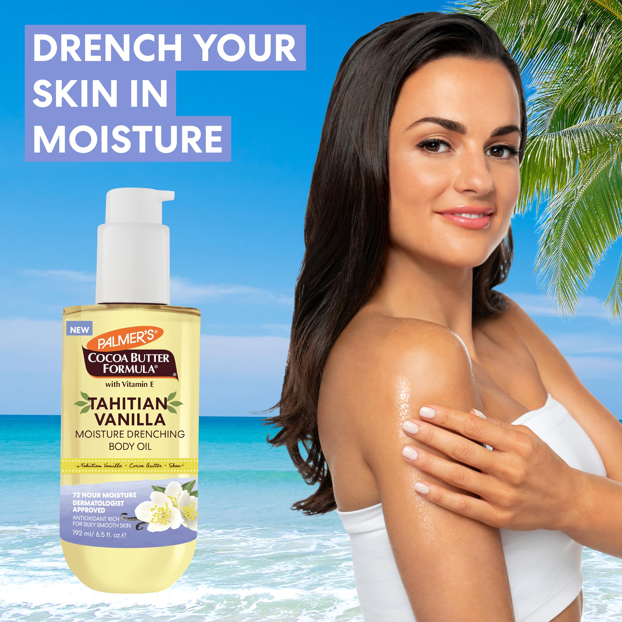 Palmer's Tahitian Vanilla Body Oil, Cocoa Butter Formula (6.5 Fl Oz)
