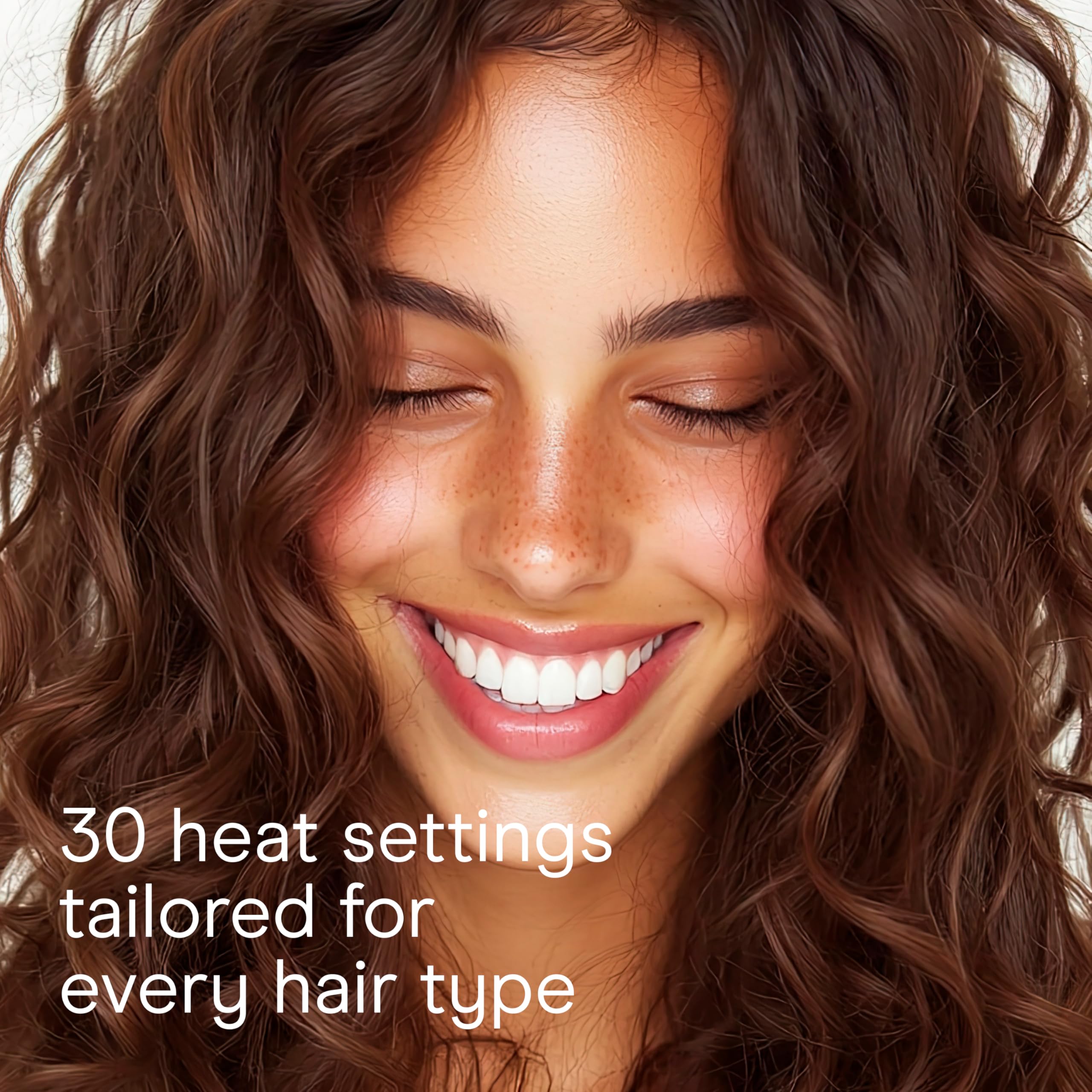 Conair Double Ceramic Tapered Curling Wand, Hair Wand Tapers 1¼ Inch to ¾ Inch to Produce Beachy Waves, 30 Heat Settings, For All Hair Types and Textures, White