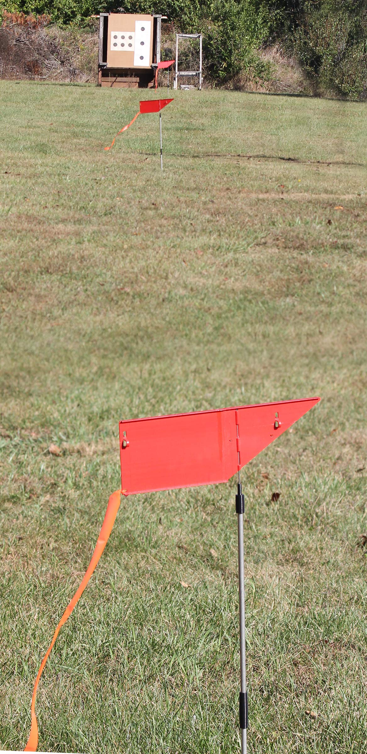 MTM WRF Wind Reader Shooting Range Flag, USA Made, Red – close-up detail