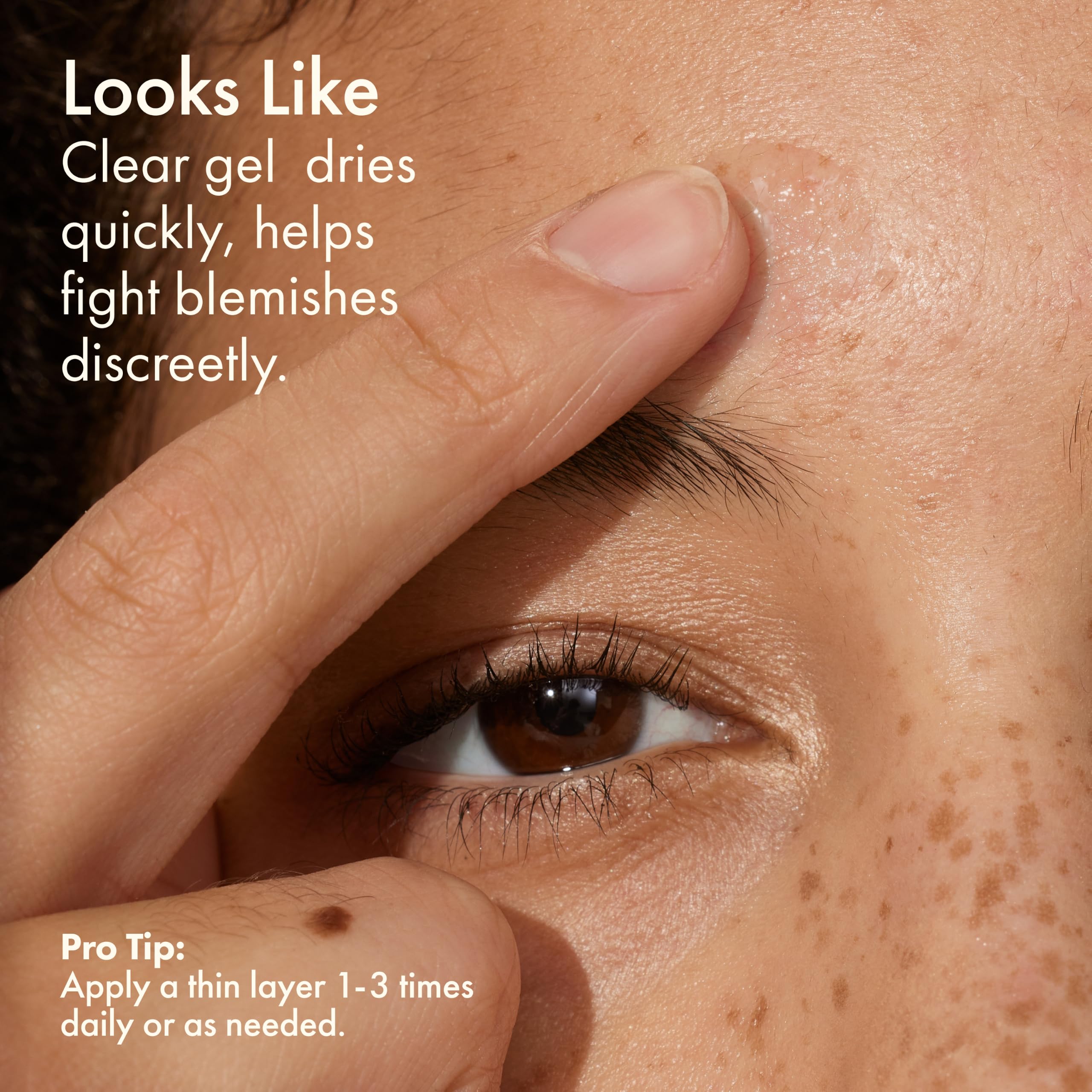 Origins Super Spot Treatment for Acne with salicylic acid, clear gel applied to blemishes to treat and prevent breakouts.