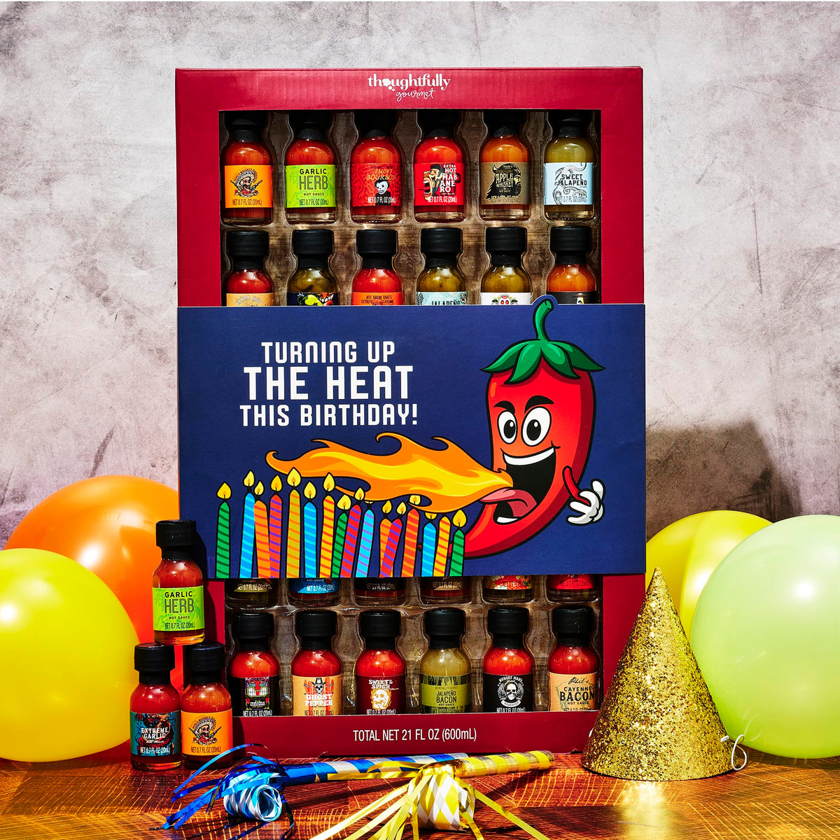 Birthday Hot Sauce Gift Set Celebration Sampler Collection - Thoughtfully Official Imagery - 7