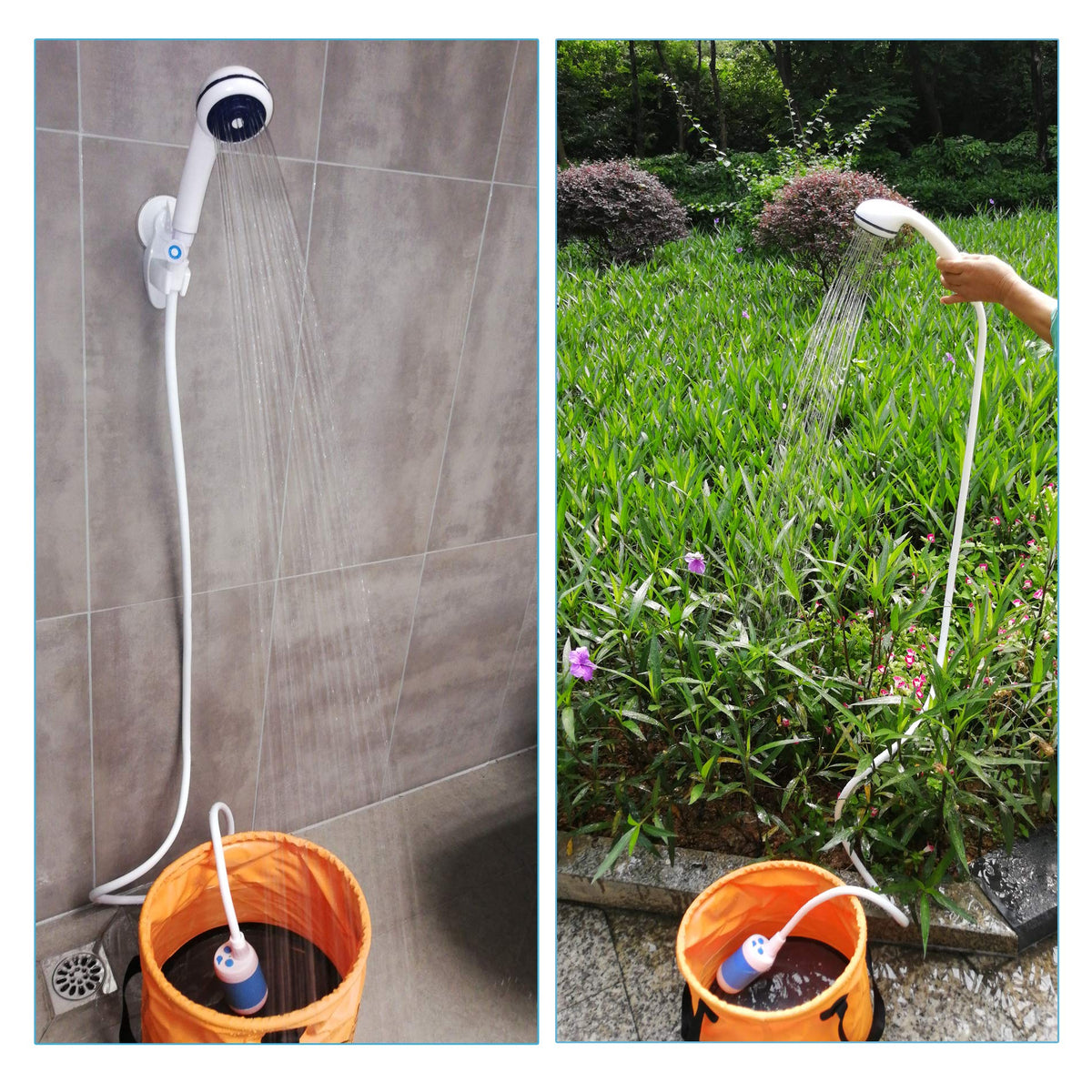 Iron Hammer Portable Shower Camp Shower Rechargeable Shower - Iron Hammer Official Imagery - 6