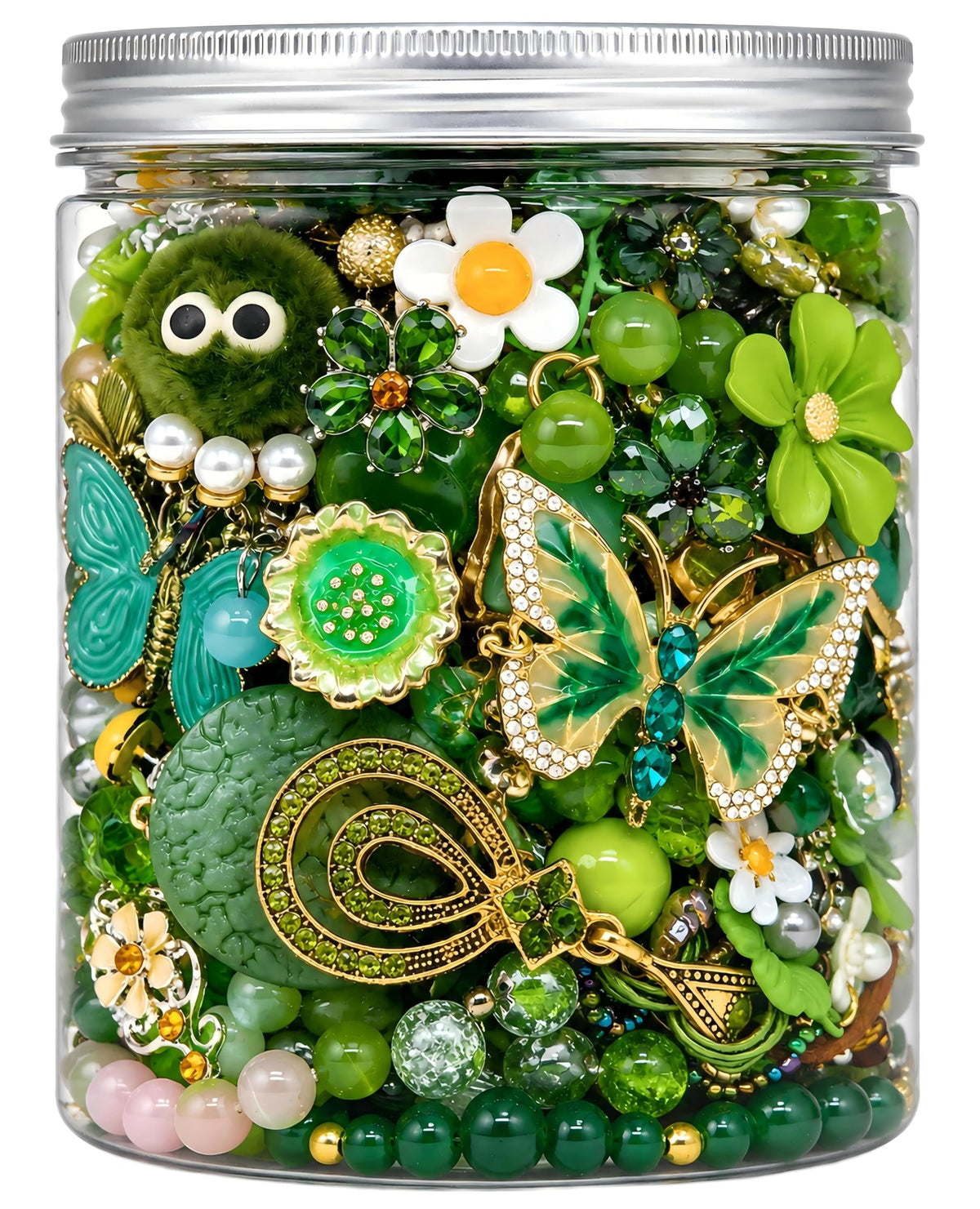 TNRASRTEA Mystery Jewelry Jar, Surprise Jewelry Box for Woman Includes Necklaces, Earrings, Rings, Bracelets，Hair Clips，