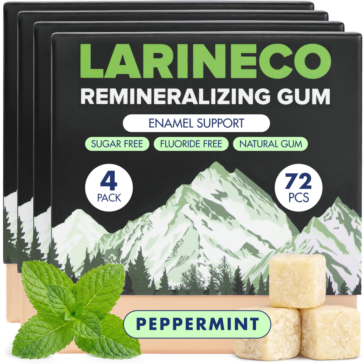 Larine co Remineralizing Gum Sugar Free Hydroxyapatite and - Larine co Official Imagery - 2