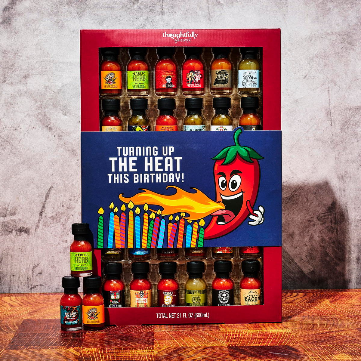 Birthday Hot Sauce Gift Set Celebration Sampler Collection - Thoughtfully Official Imagery - 8