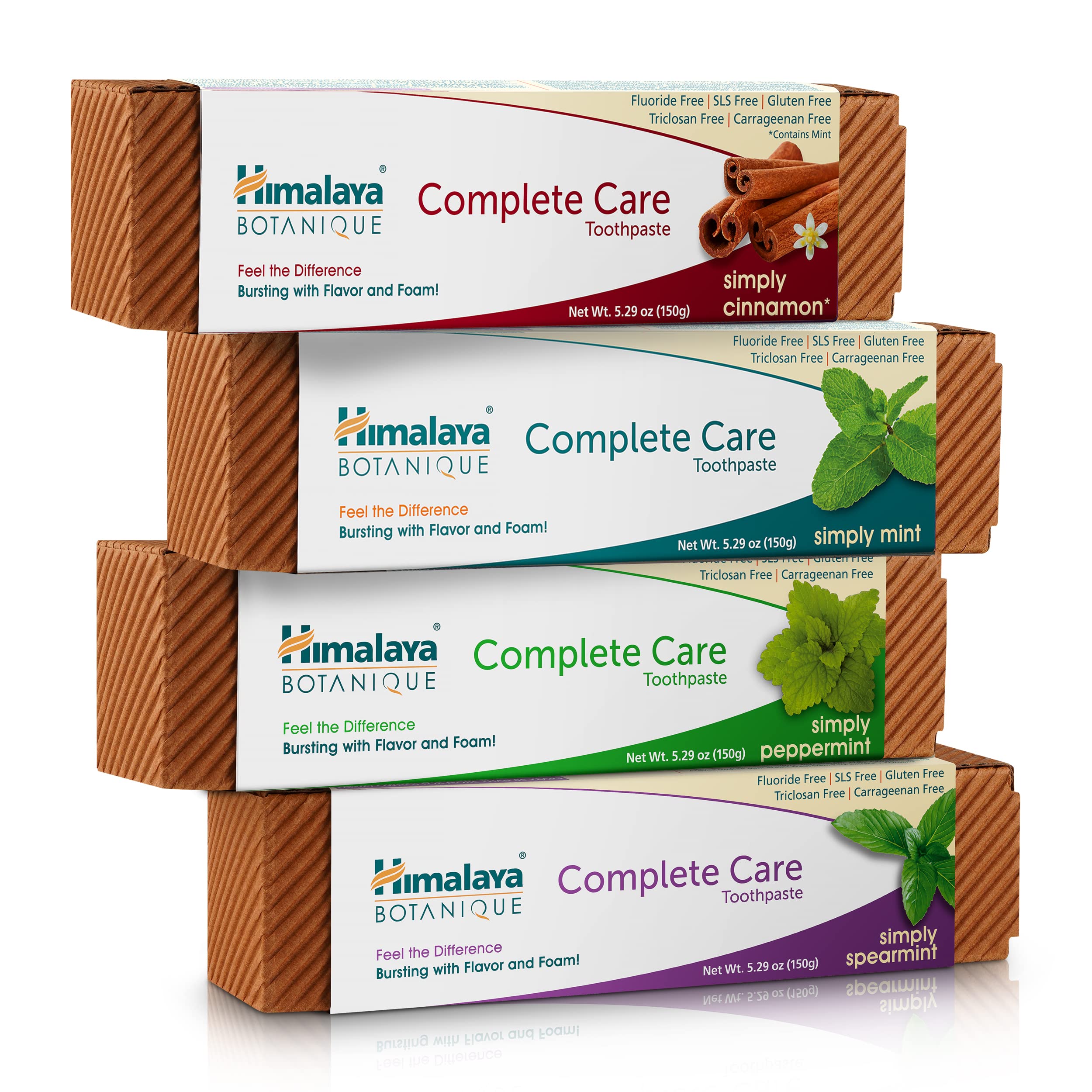 Himalaya Botanique Herbal Toothpaste Variety 4-Pack 5.29oz