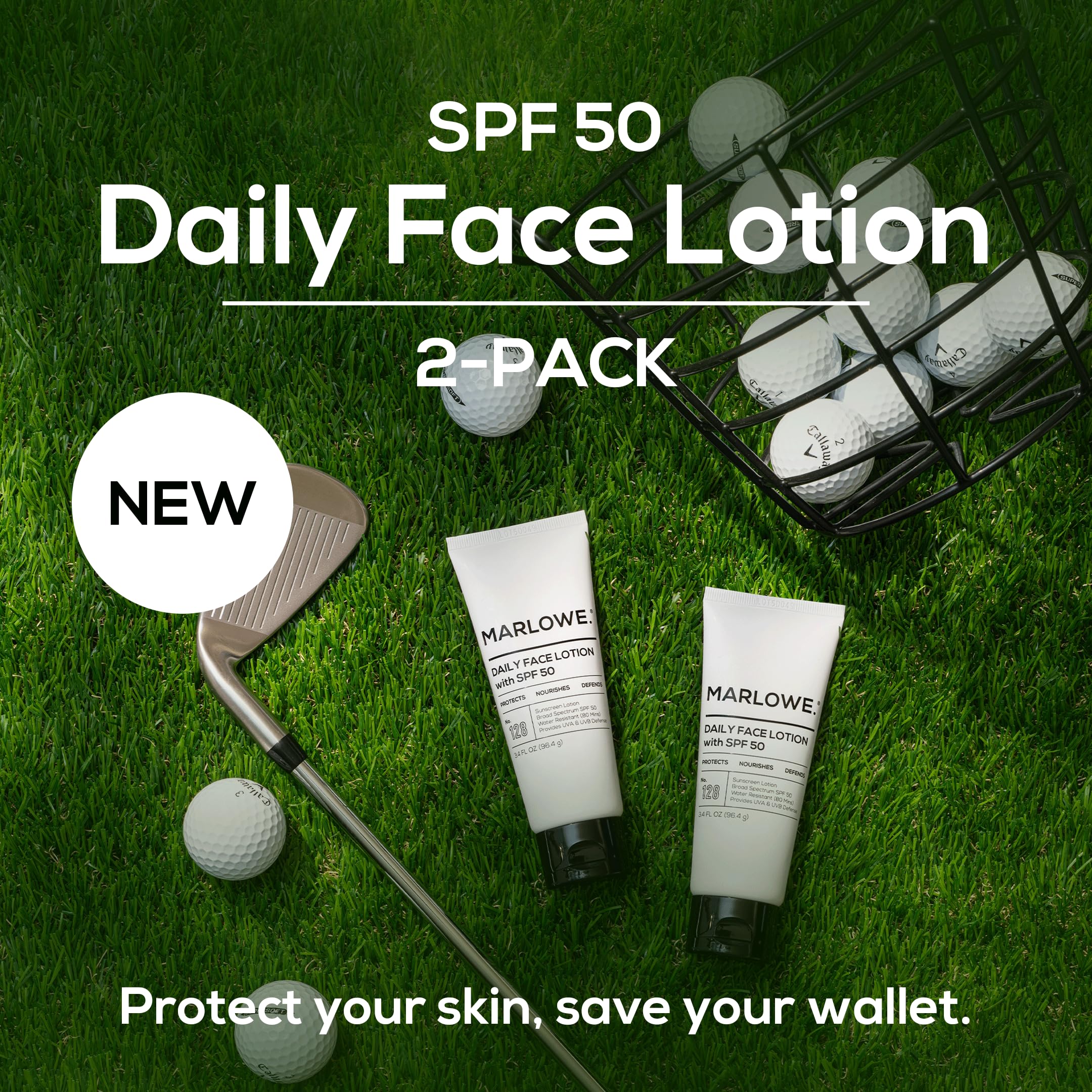 MARLOWE. Face Moisturizer SPF 50 – Daily Sunscreen 2pk