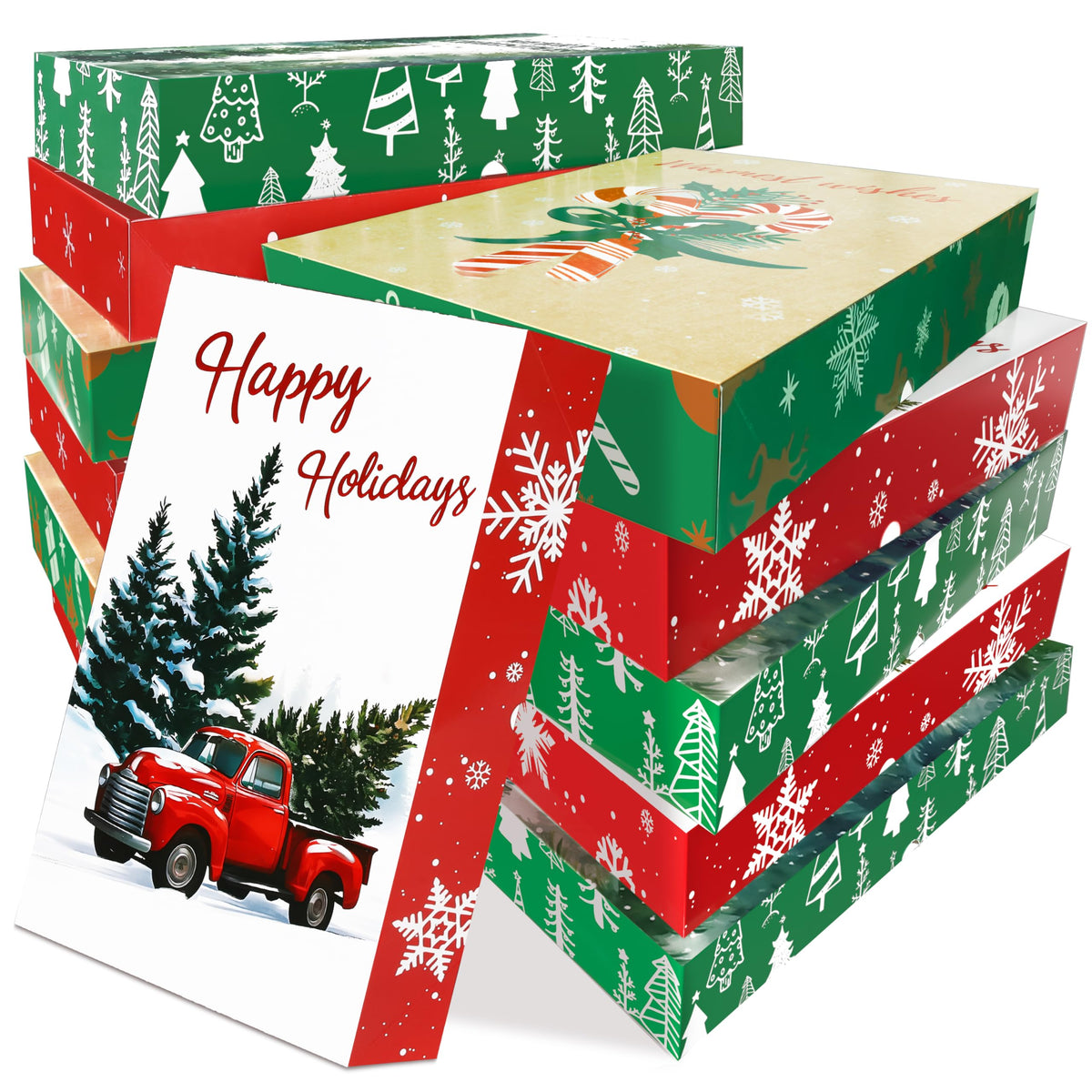 YANGTE 24 Pack Large Christmas Boxes with Lids for Presents - YANGTE Official Imagery - 2