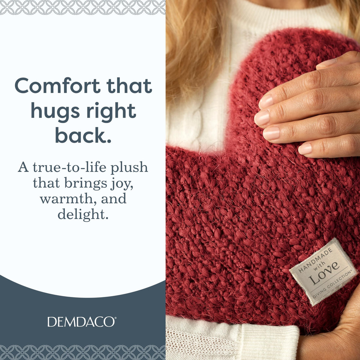 DEMDACO Giving Collection Cranberry Red Weighted Giving - DEMDACO Official Imagery - 5