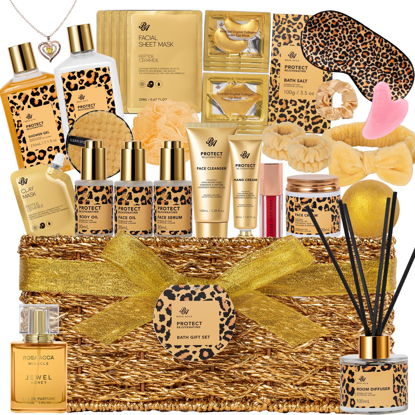 35 Pcs Gifts for Women, Women Honey & Almond Bath & Body Gifts - Product Imagery