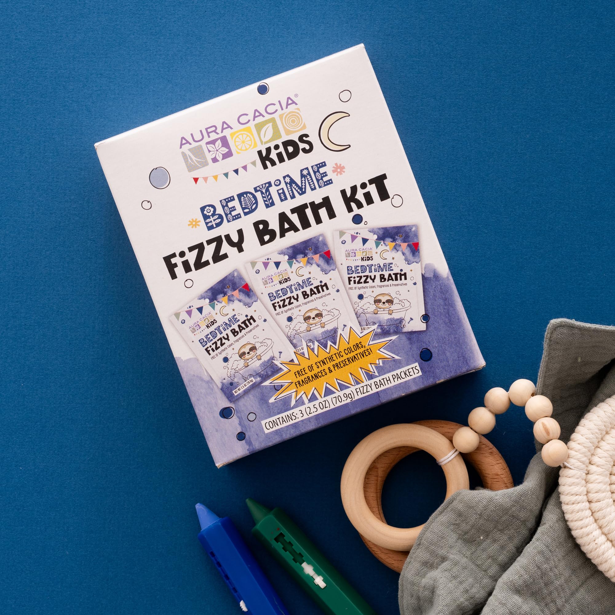 Aura Cacia Kids Bedtime Fizzy Bath Kit