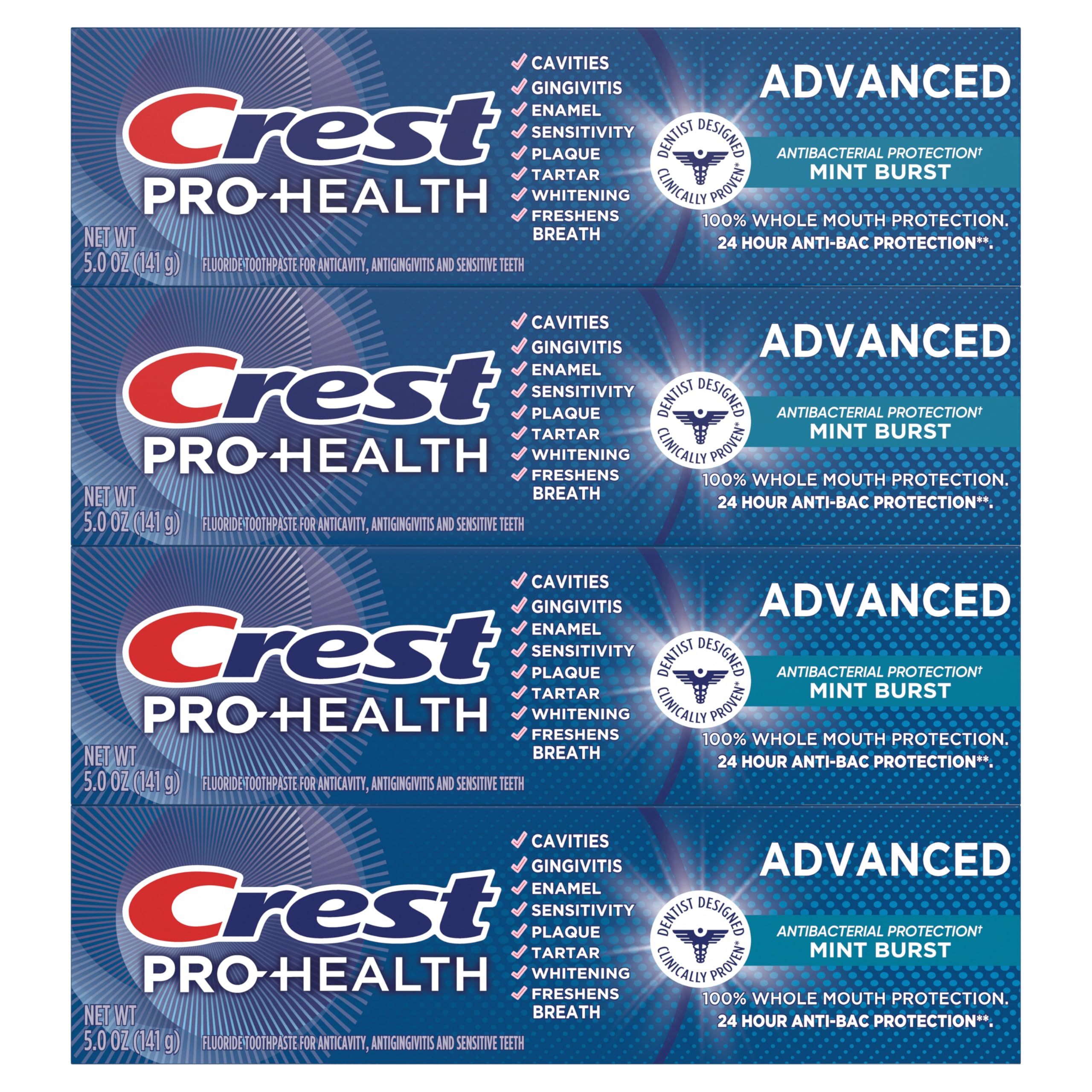 Crest Pro-Health Advanced Antibacterial Toothpaste 4-Pk