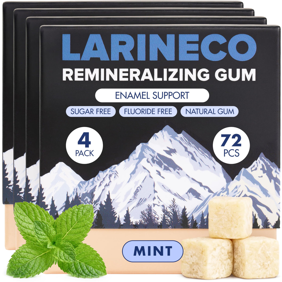 Larine co Remineralizing Gum Sugar Free Hydroxyapatite and - Larine co Official Imagery - 2