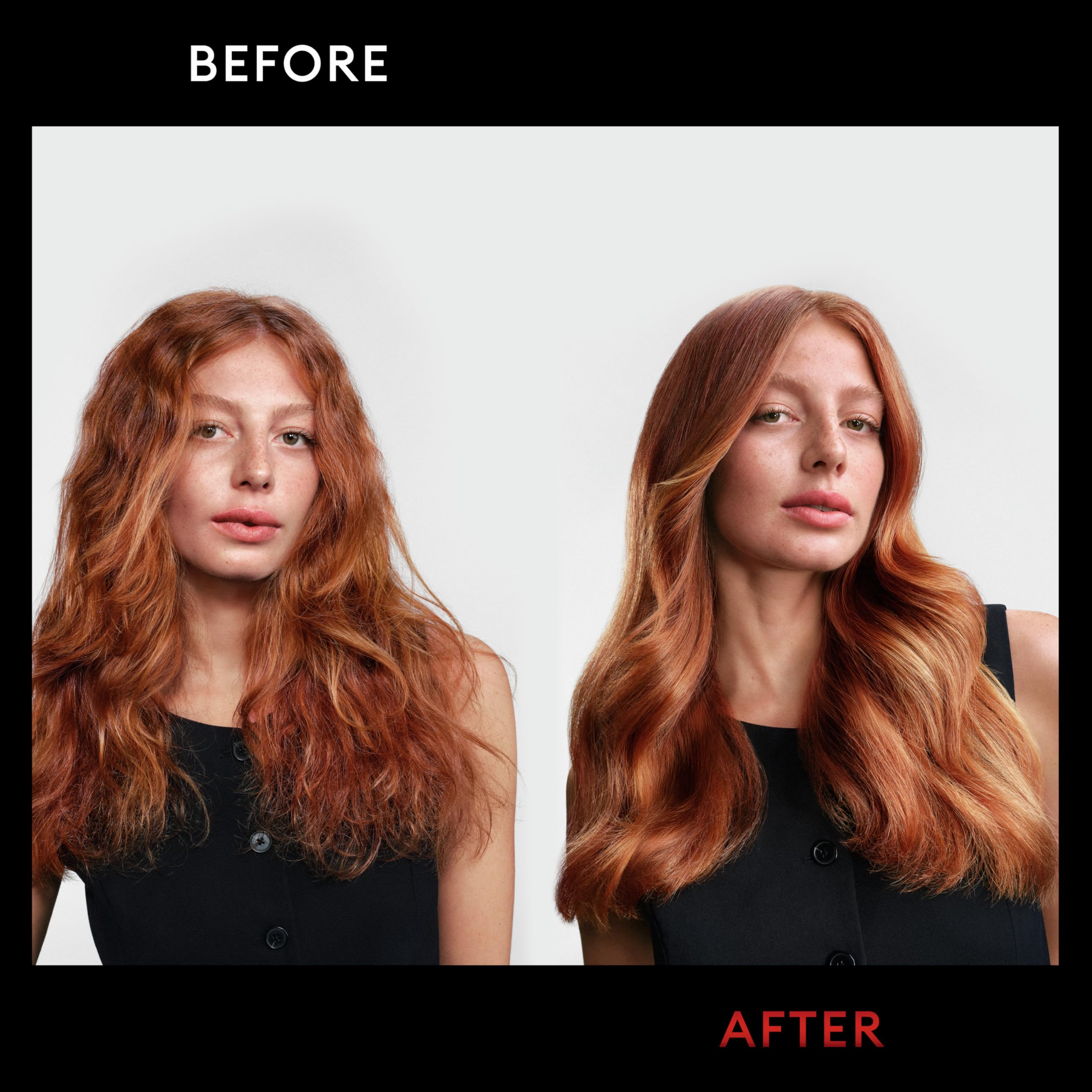 TRESemmé Keratin Smooth Conditioner 28 oz bottles, four-pack, with smooth, shiny hair and healthy-looking strands visible in the image.