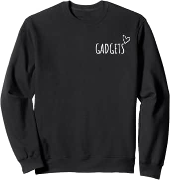 Gadgets Lovers Gifts Idea Gadgets Lover Men Women Kids Sweatshirt – Black, Solid colors: 80% Cotton, 20% Polyester; Heat