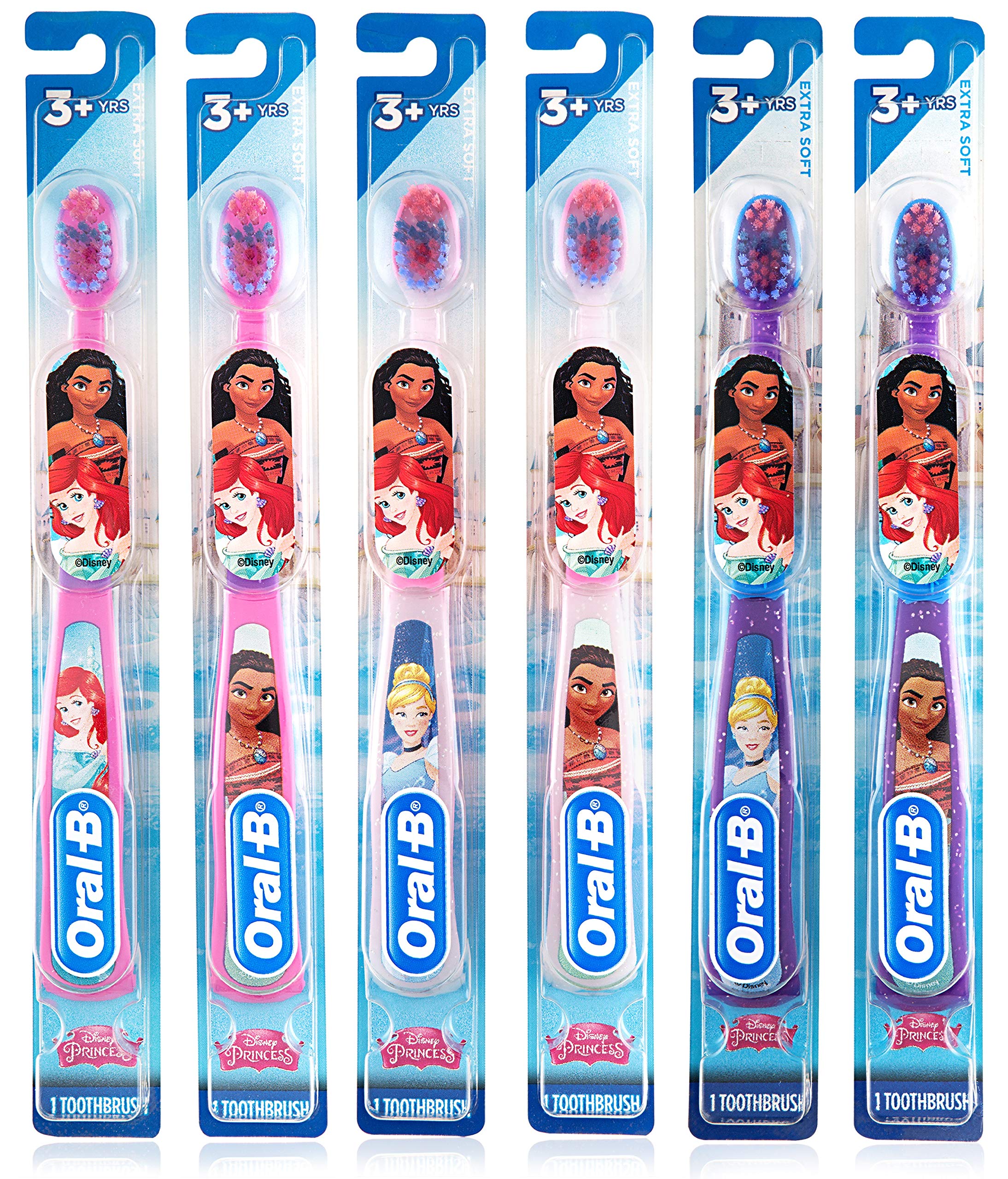 Oral-B New Princess Toothbrush for Little Girls, Children 3+, - Product Imagery
