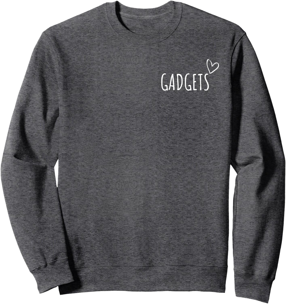 Gadgets Lovers Gifts Idea Gadgets Lover Men Women Kids Sweatshirt – close-up detail in Black