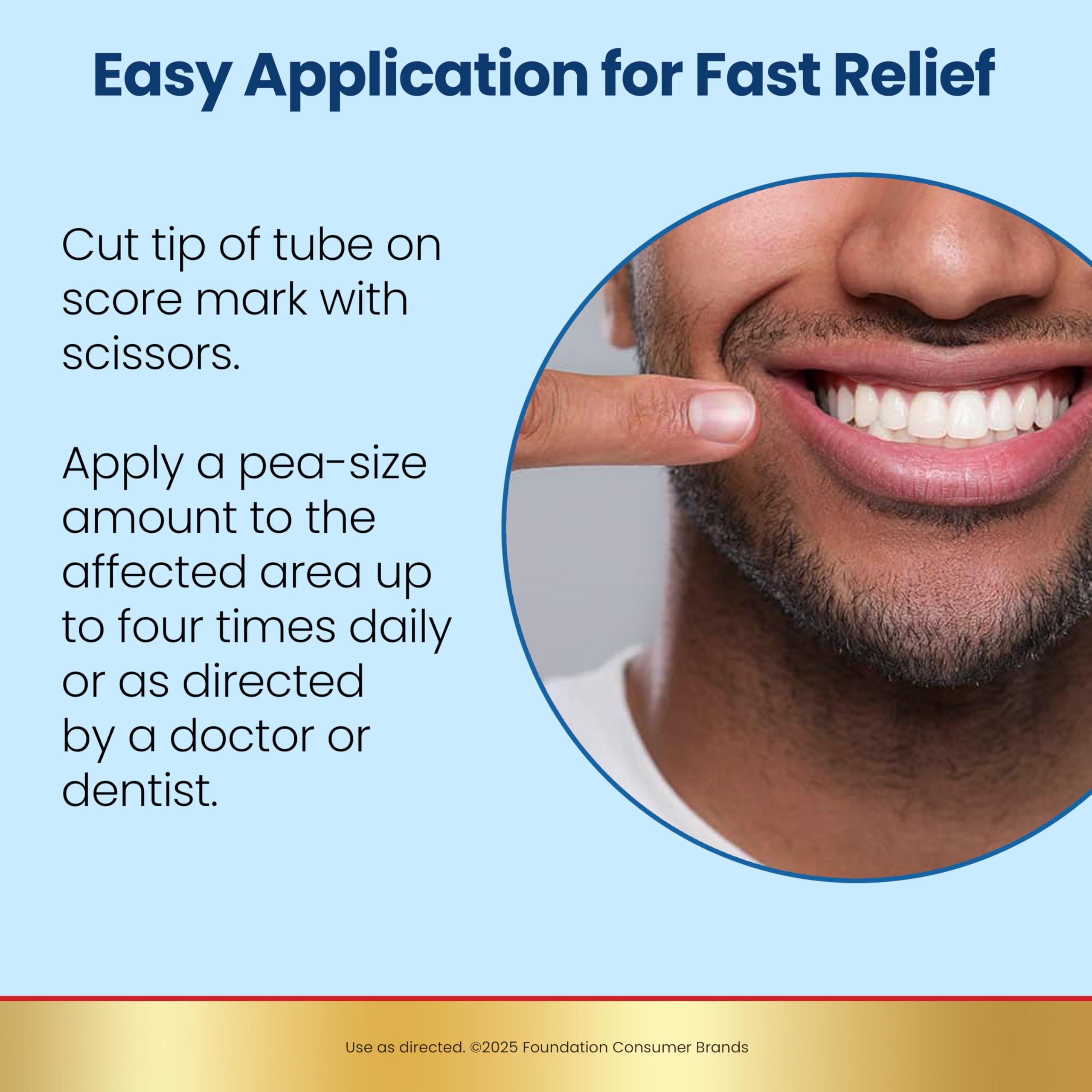 Anbesol Max Strength Oral Pain Relief Gel in 0.33 oz tube, medicated gel for oral pain relief and soothing sore gums.