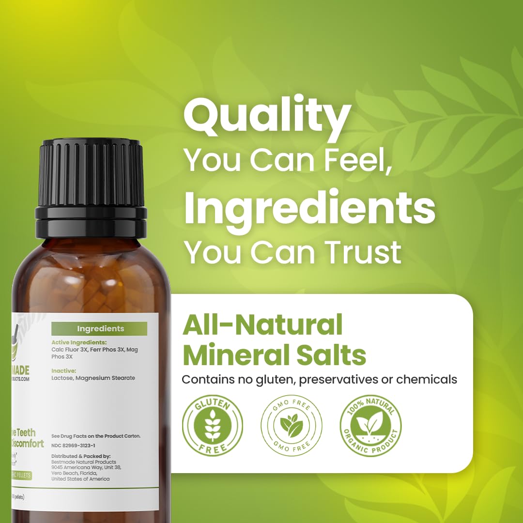 Bestmade BIO23 Toothache & Nerve Support medication in 350 pellets, natural remedy for dental and nerve discomfort.
