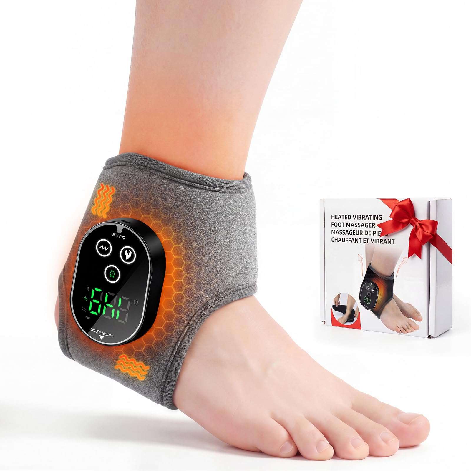 BETOLEAN foot massager with heat and vibration therapy for soothing relief of foot pain and relaxation.