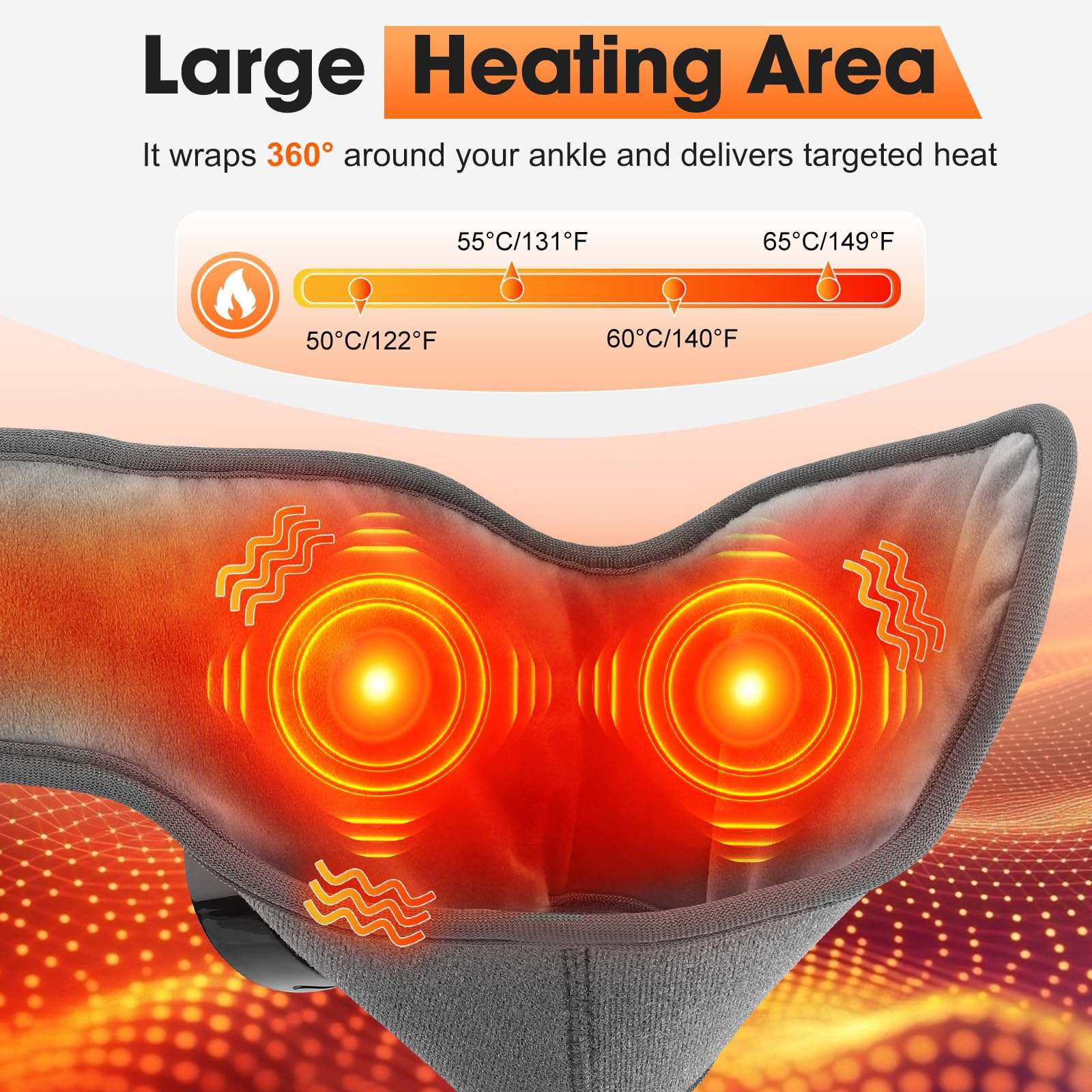 BETOLEAN foot massager with heat and vibration for soothing relief and relaxation of tired feet.