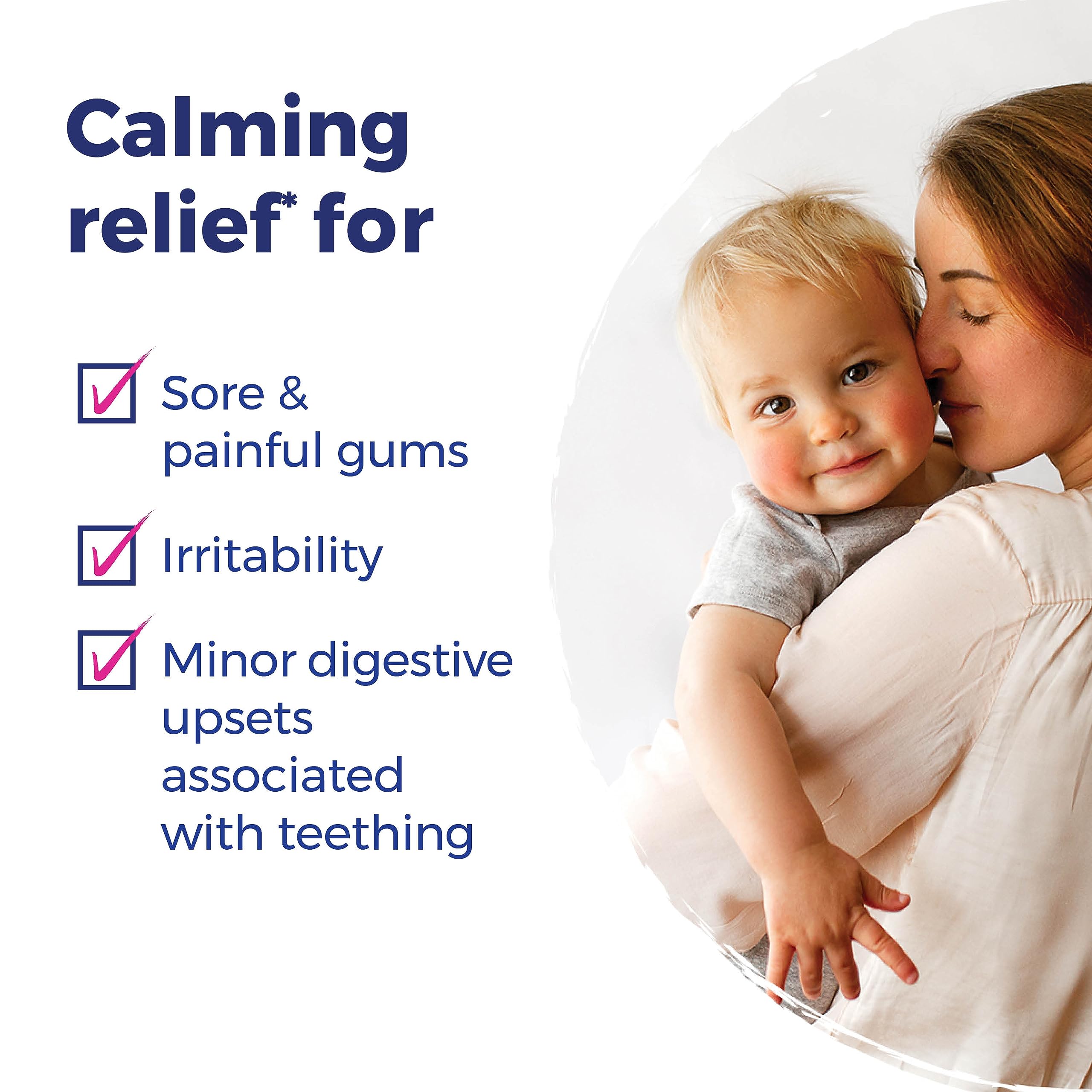 Boiron Camilia Baby Teething Drops medication bottle with 30 count, designed for soothing teething discomfort in infants.