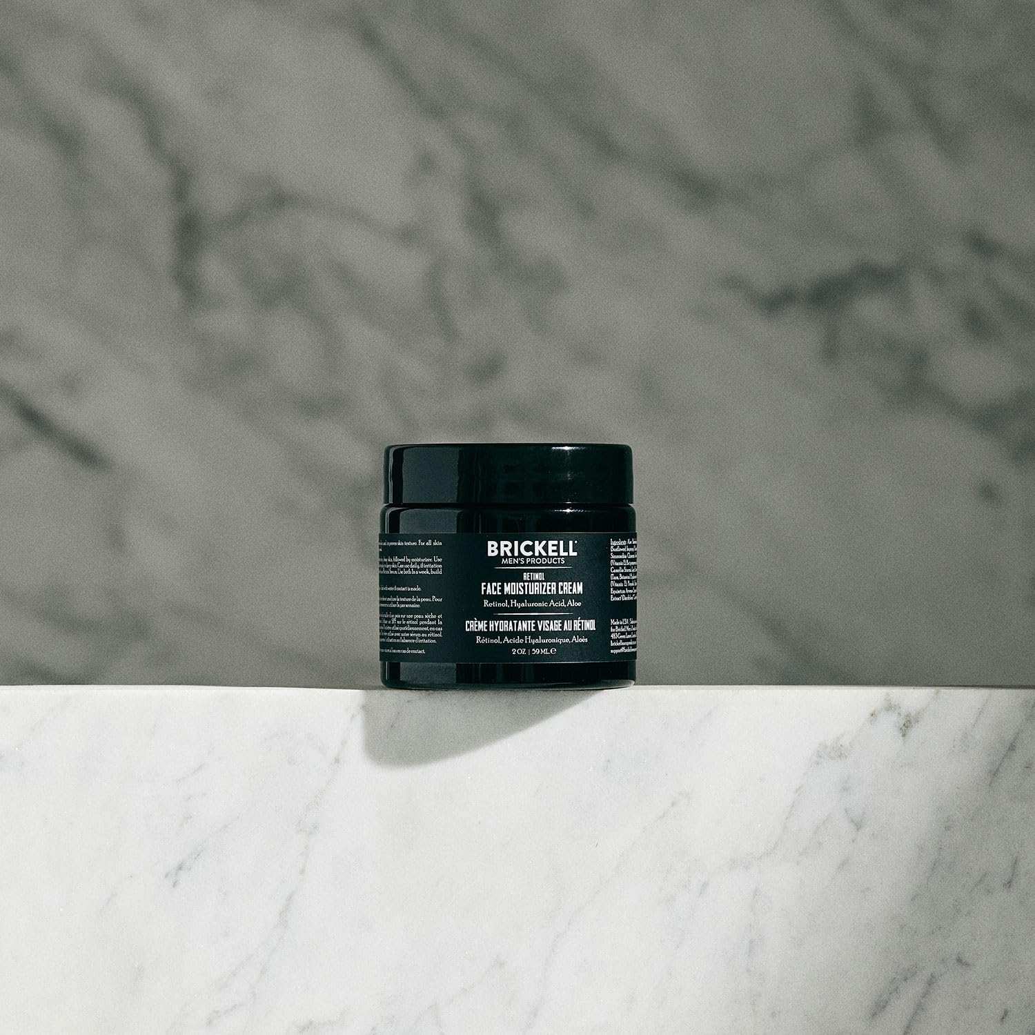 Brickell Men's Retinol Night Cream with Hyaluronic Acid, 2oz, a skin moisturizer for men's facial skincare.