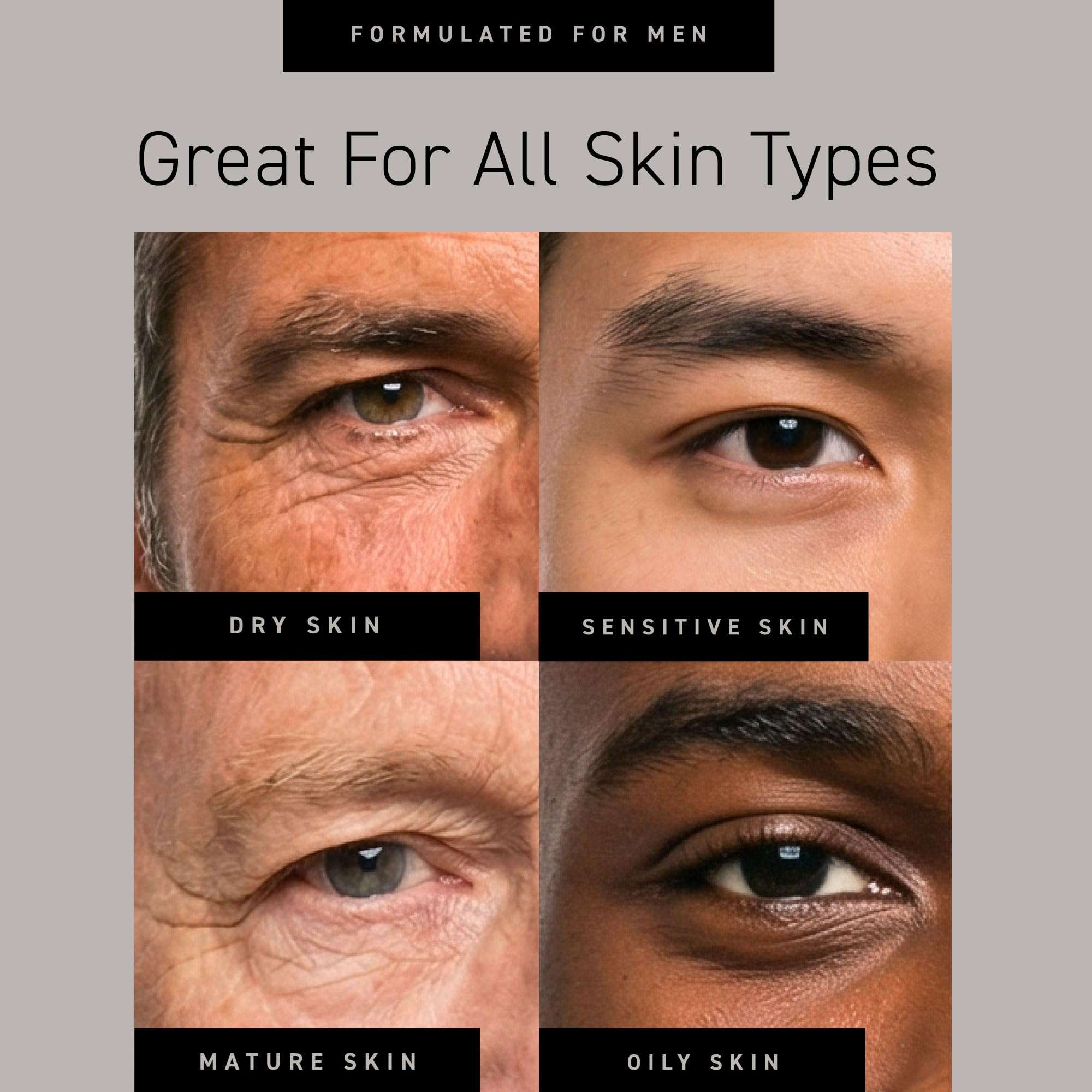 Brickell Men's Under Eye Cream with caffeine and peptides in a 0.5oz jar, designed to hydrate and refresh the skin around the eyes.