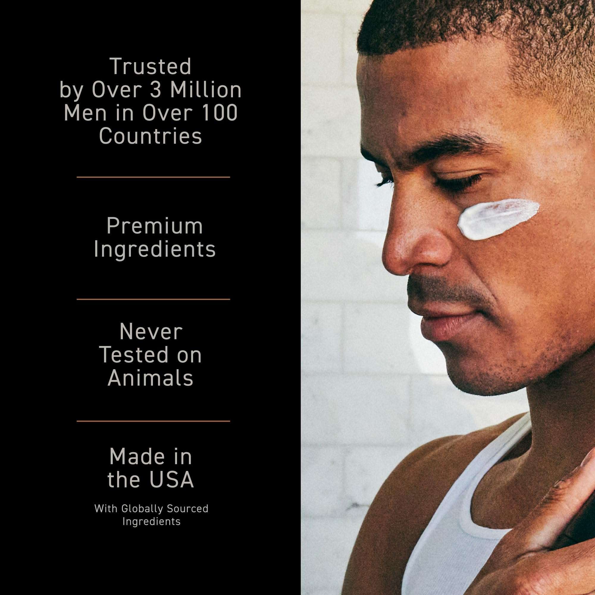 Brickell Men's Under Eye Cream with caffeine and peptides, 0.5oz, skincare moisturizer for reducing puffiness and dark circles.