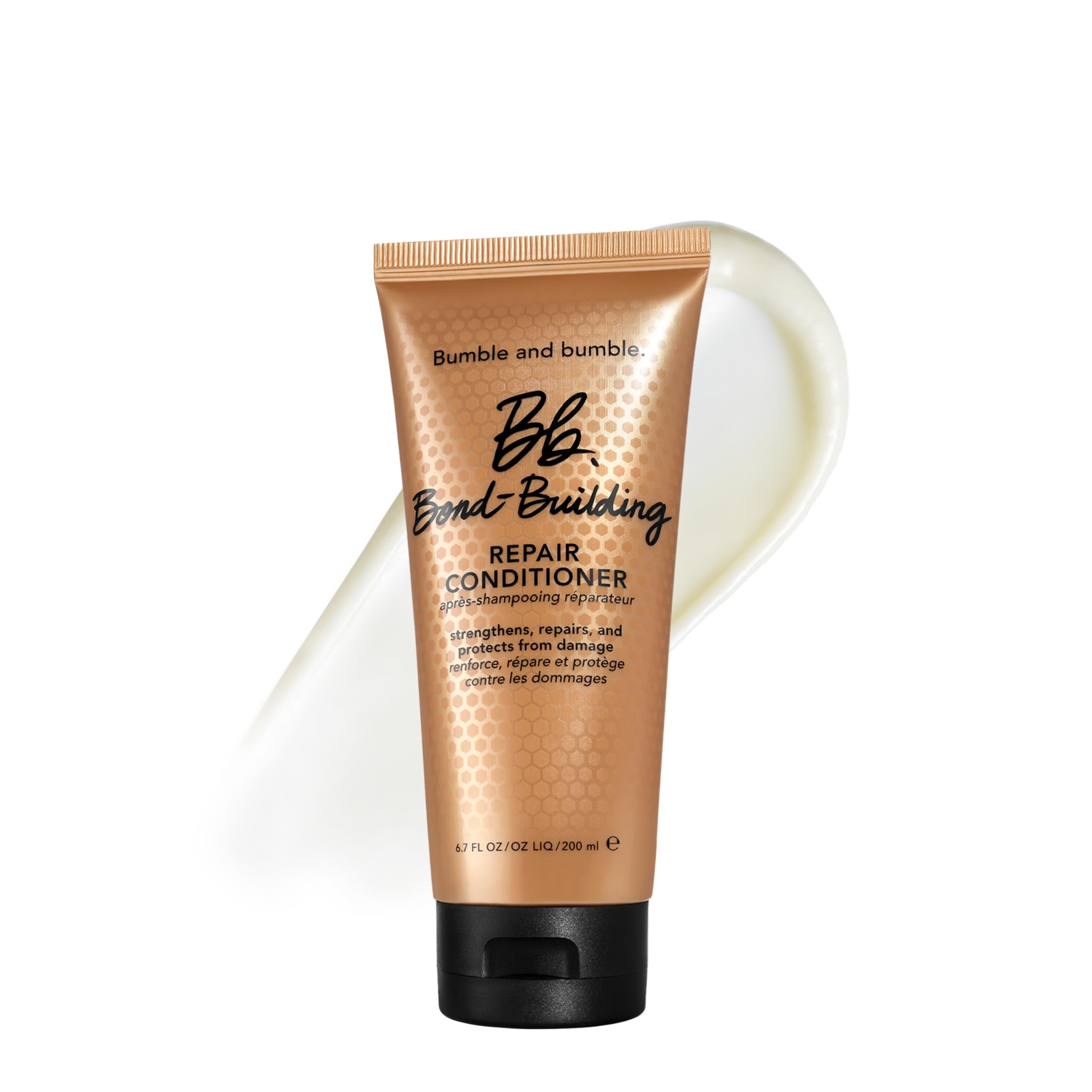 Bumble and bumble Bond-Building Repair Conditioner 6.7oz, creamy hair conditioner for strengthening and repairing damaged hair.