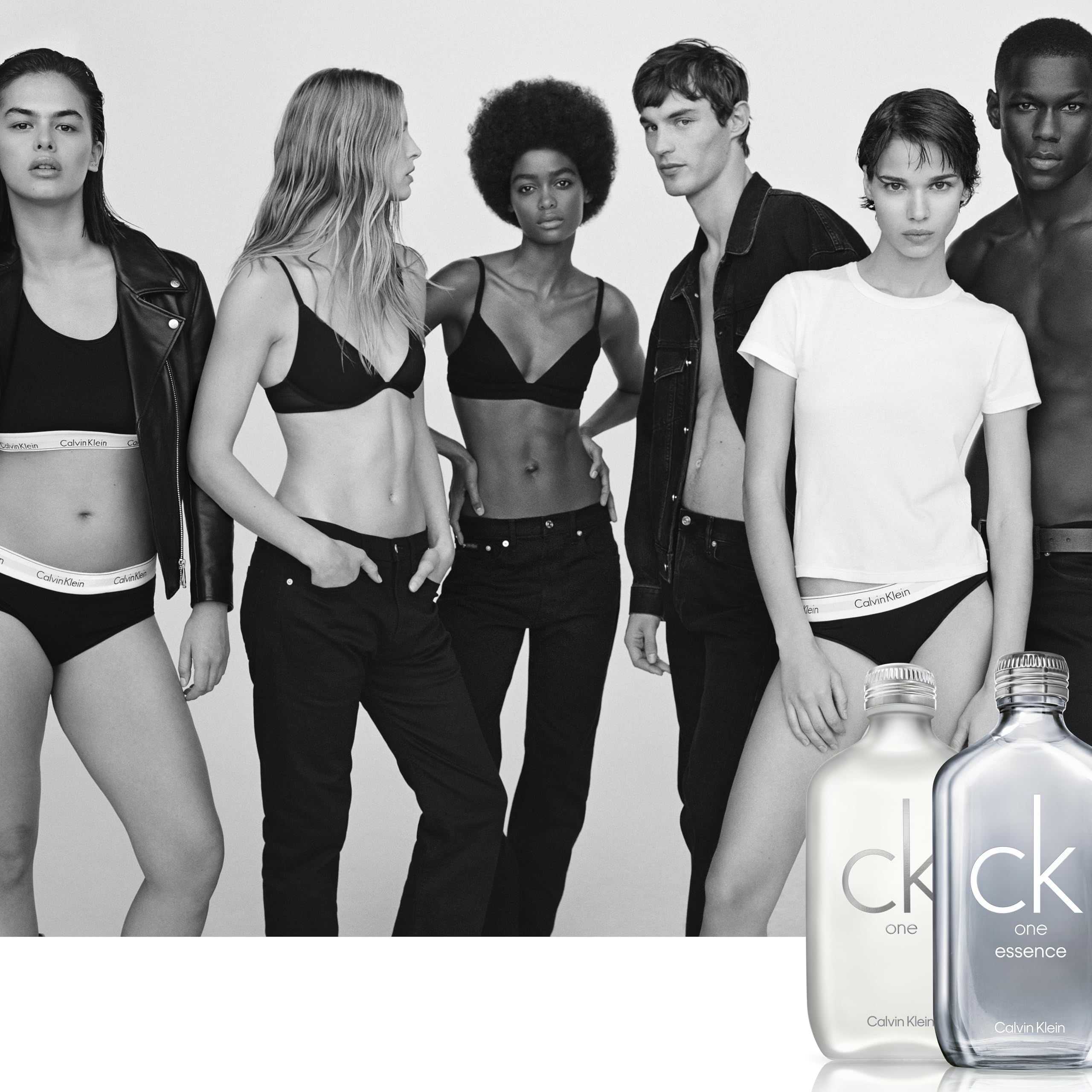 Calvin Klein CK One unisex Eau de Toilette 1.7 oz bottle, showcasing the iconic fragrance packaging on a white background.