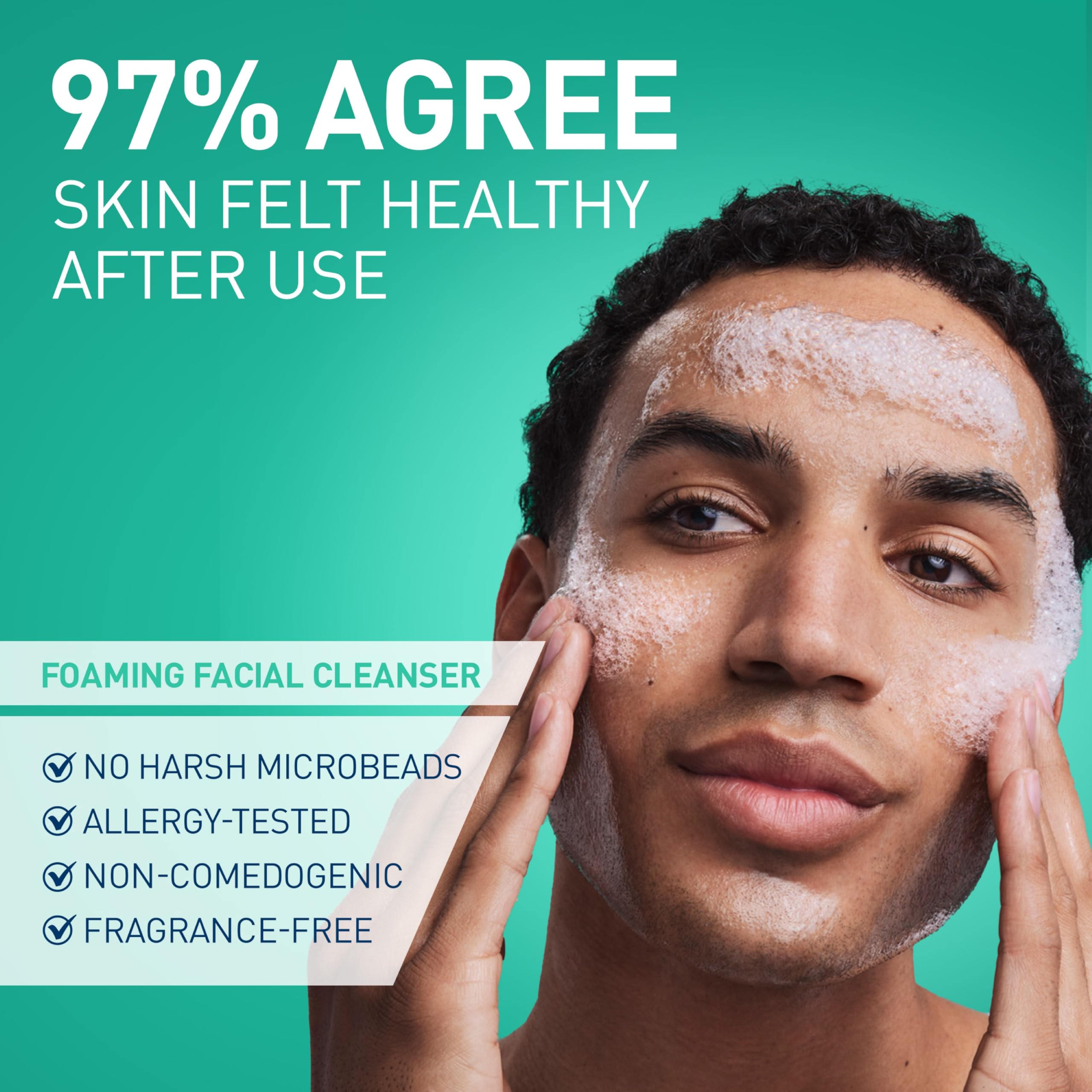 CeraVe Foaming Facial Cleanser for Oily Skin in a 16 Fl Oz bottle, gentle face cleanser for oily and acne-prone skin.