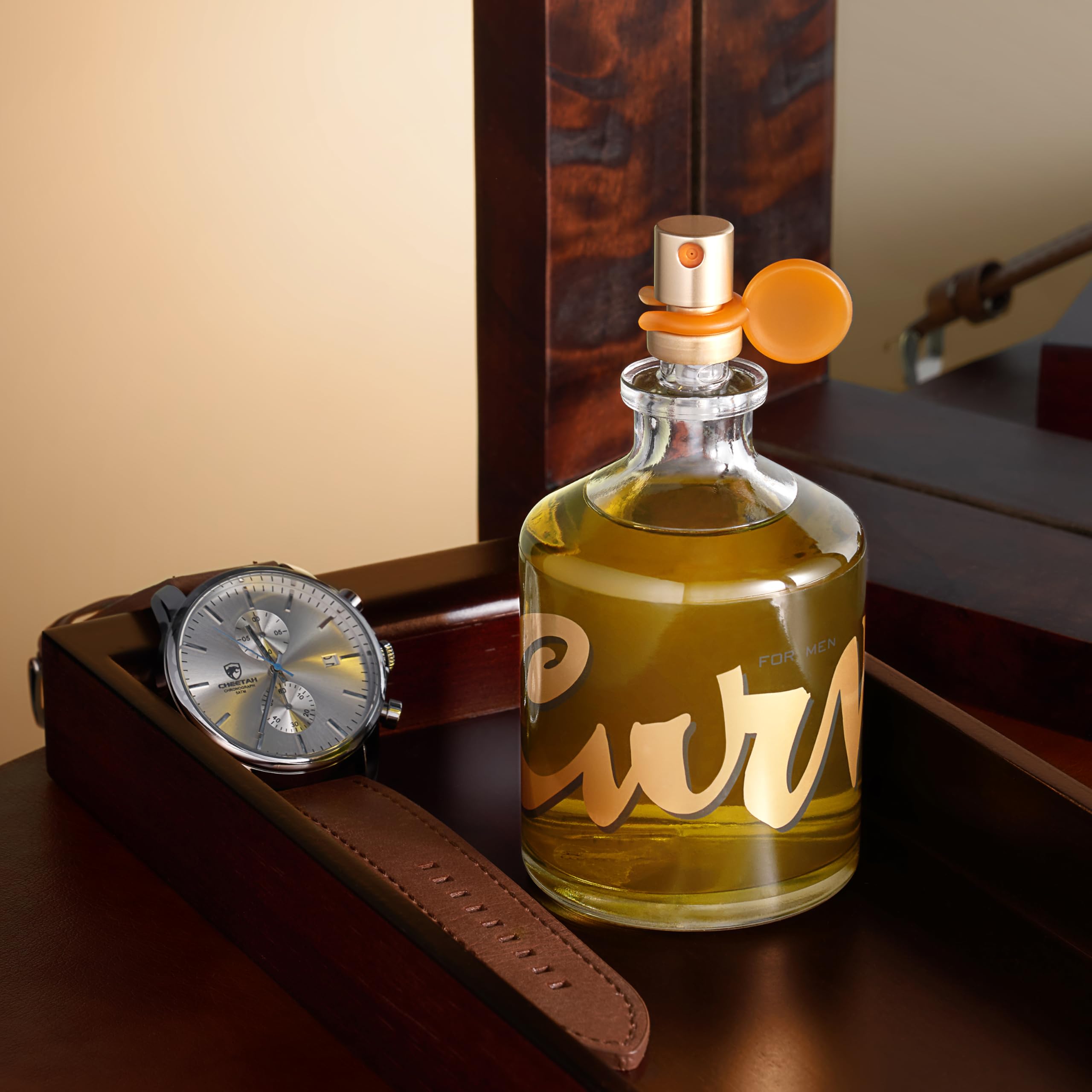 Curve for Men Cologne Spray, 4.2 fl oz, featuring a spicy woody scent in a sleek personal fragrance bottle.