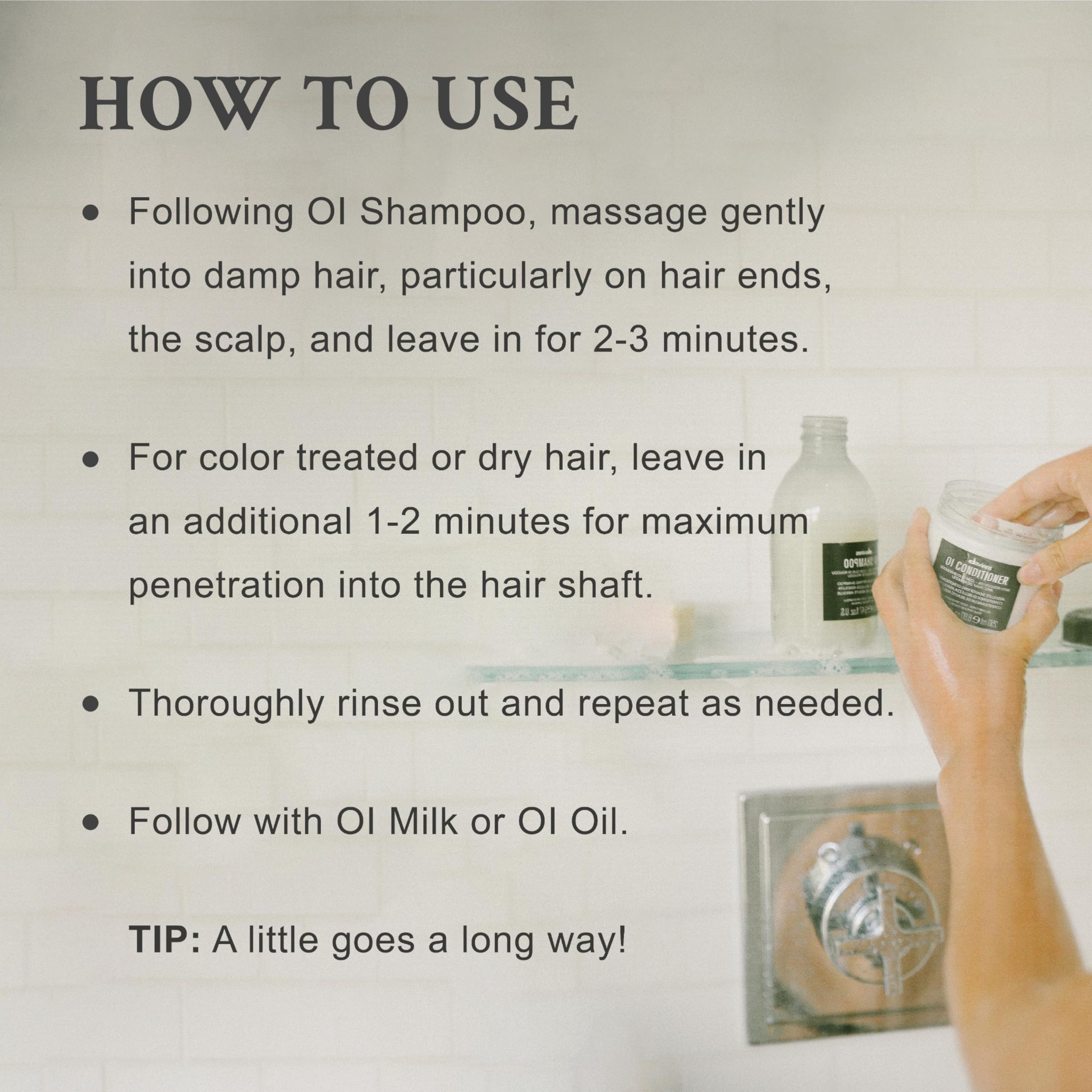 Davines OI Conditioner with Roucou Oil for all hair types, 8.45oz bottle, nourishing and conditioning hair care product