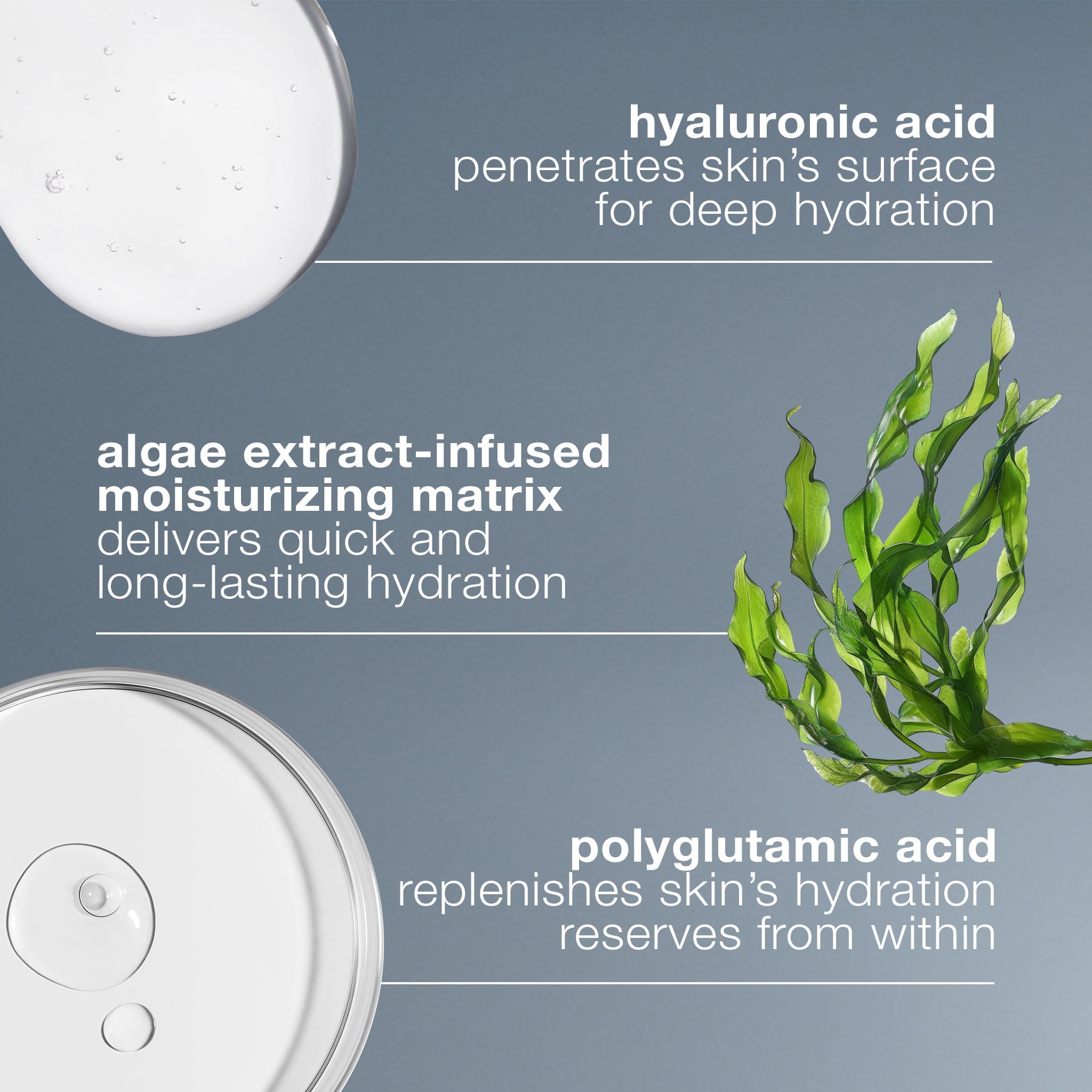 Dermalogica Circular Hydration Serum with hyaluronic acid, a face serum in a clear bottle with a pump applicator.