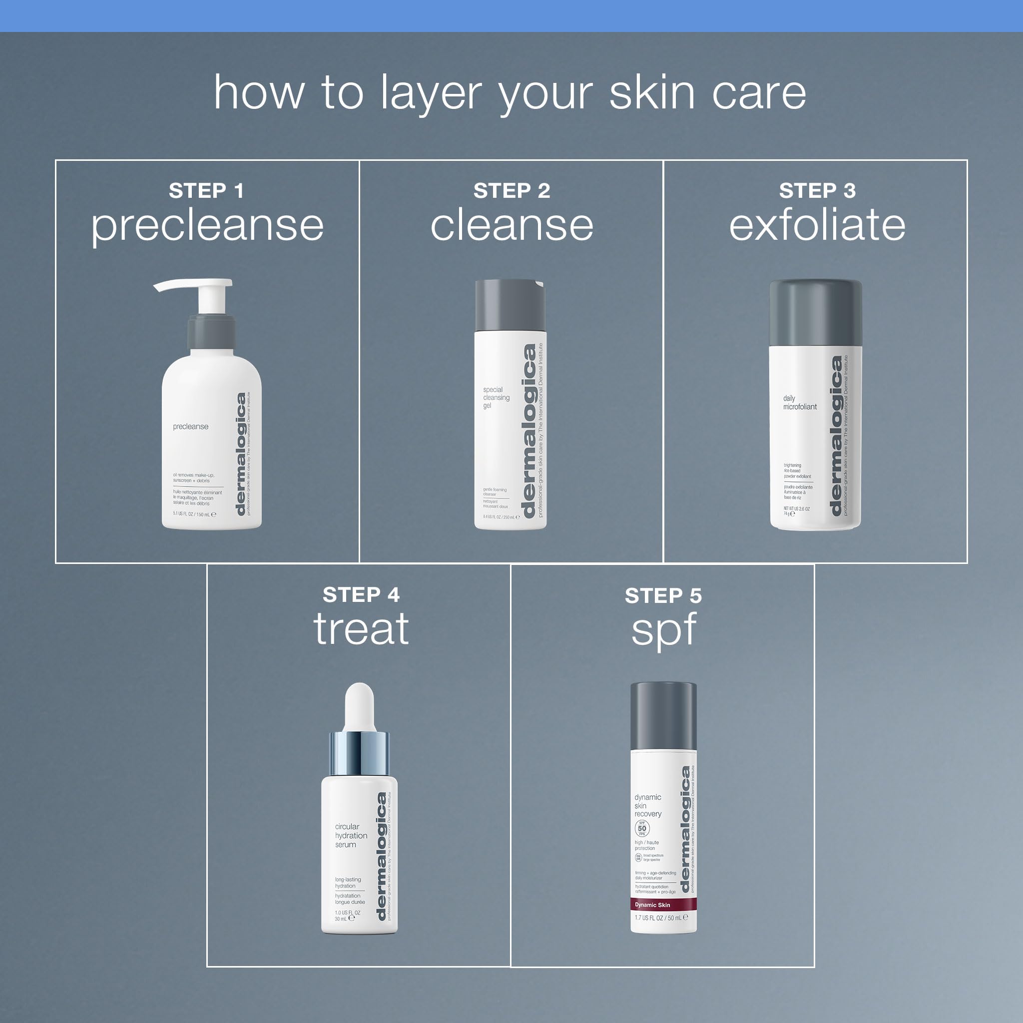 Dermalogica Circular Hydration Serum with hyaluronic acid in a clear glass bottle, featuring a pump dispenser for face hydration.