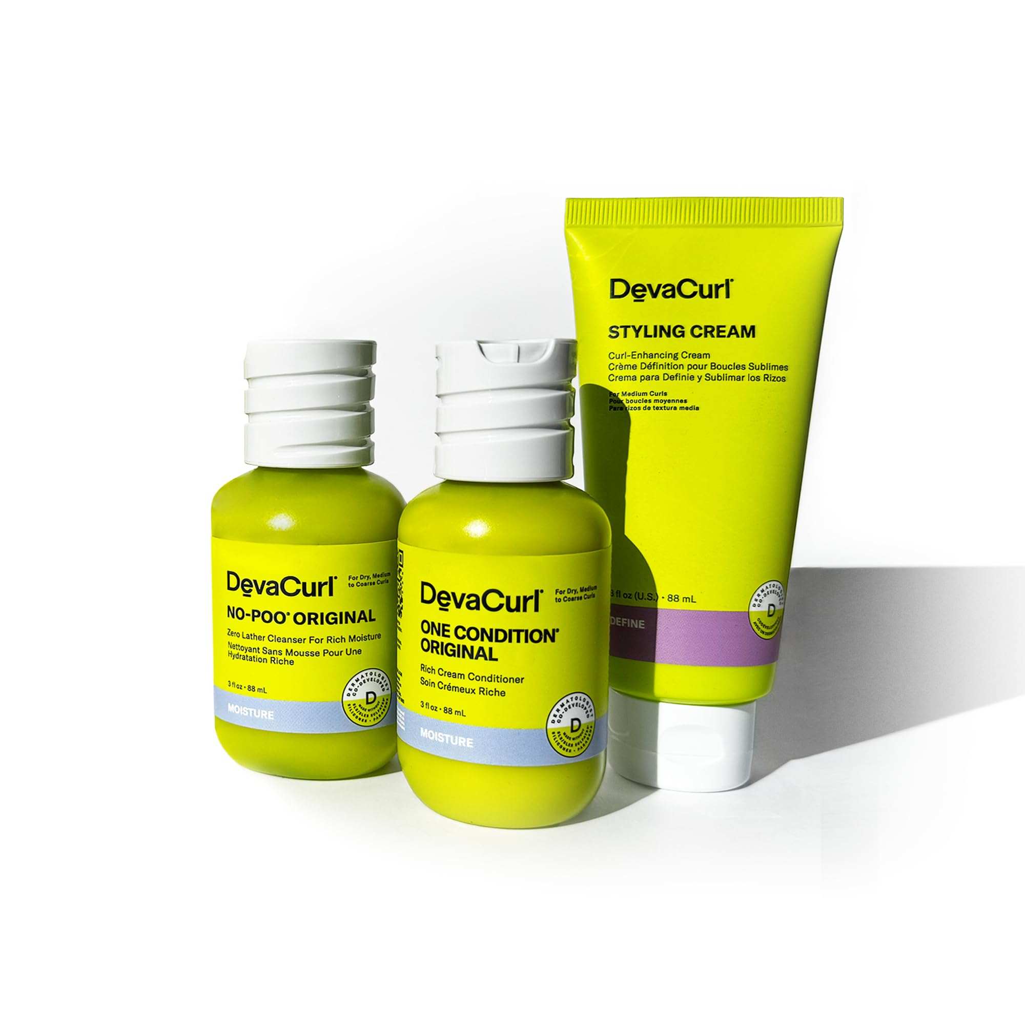 DevaCurl OG Kit travel set with curl cleaner and conditioner for defining and maintaining natural curly hair.