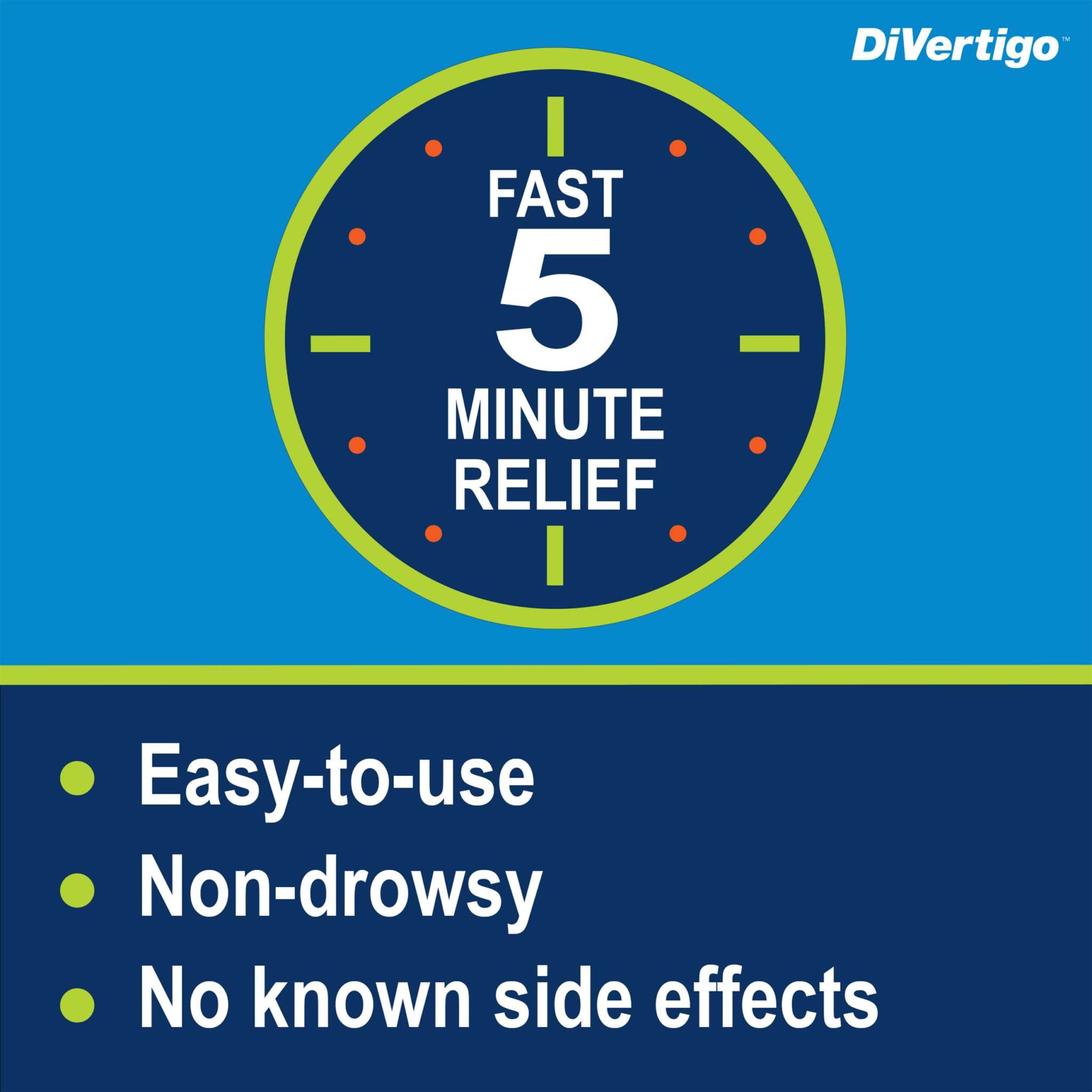 DiVertigo Natural Vertigo Relief Drops in 5ml bottle, showing the medication packaging and dropper for vertigo relief.
