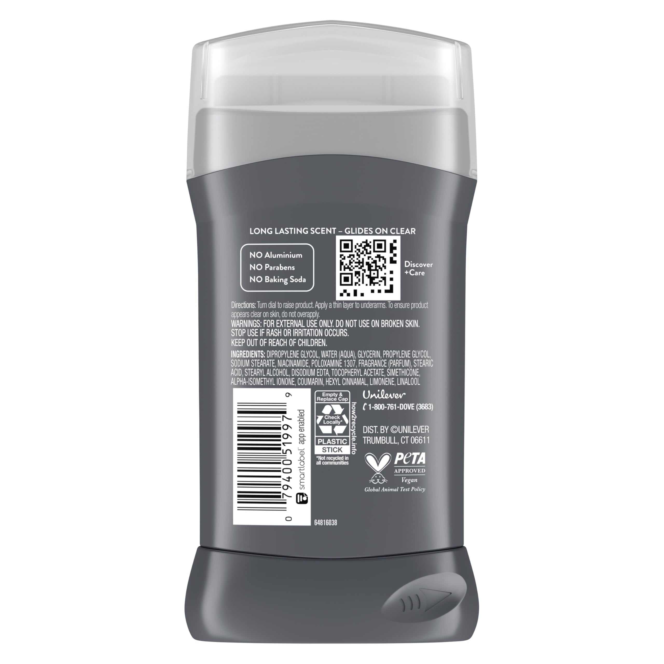 Dove Men+Care aluminum-free deodorant 3-pack, 3oz each, natural scent, designed for active men to stay fresh all day.