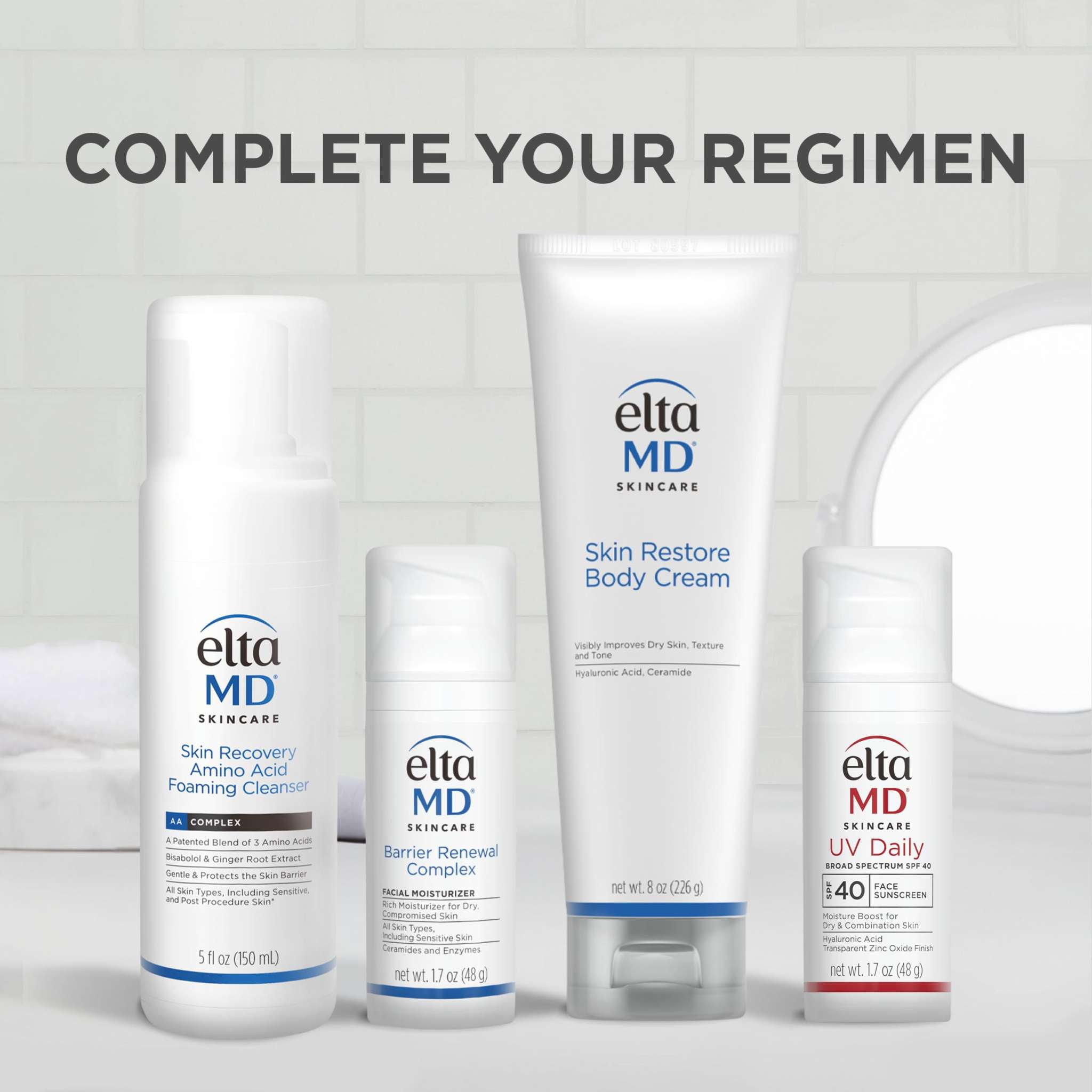 EltaMD Skin Restore Body Cream with hyaluronic acid, 8oz, moisturizing and nourishing skin moisturizer for dry skin.