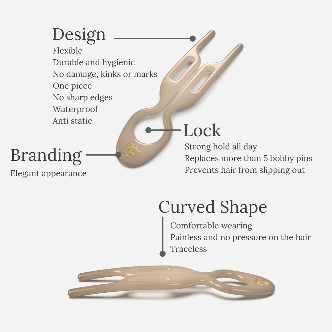 Fiona Franchimon No1 Hairpin from London Collection, versatile hair clip for all hair types with all-day hold.